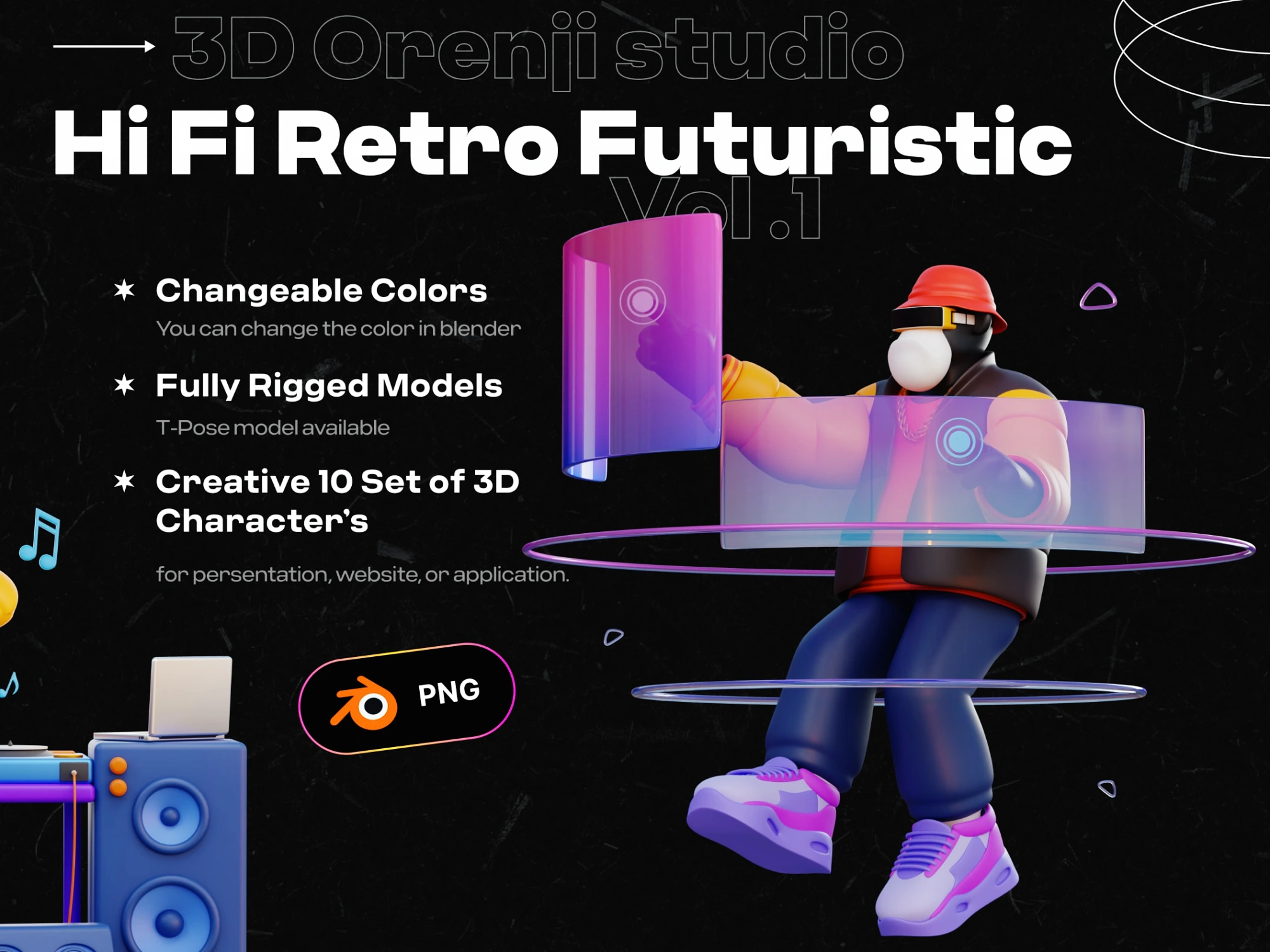[VIP] 3D Hi Fi Retro Futuristic Character