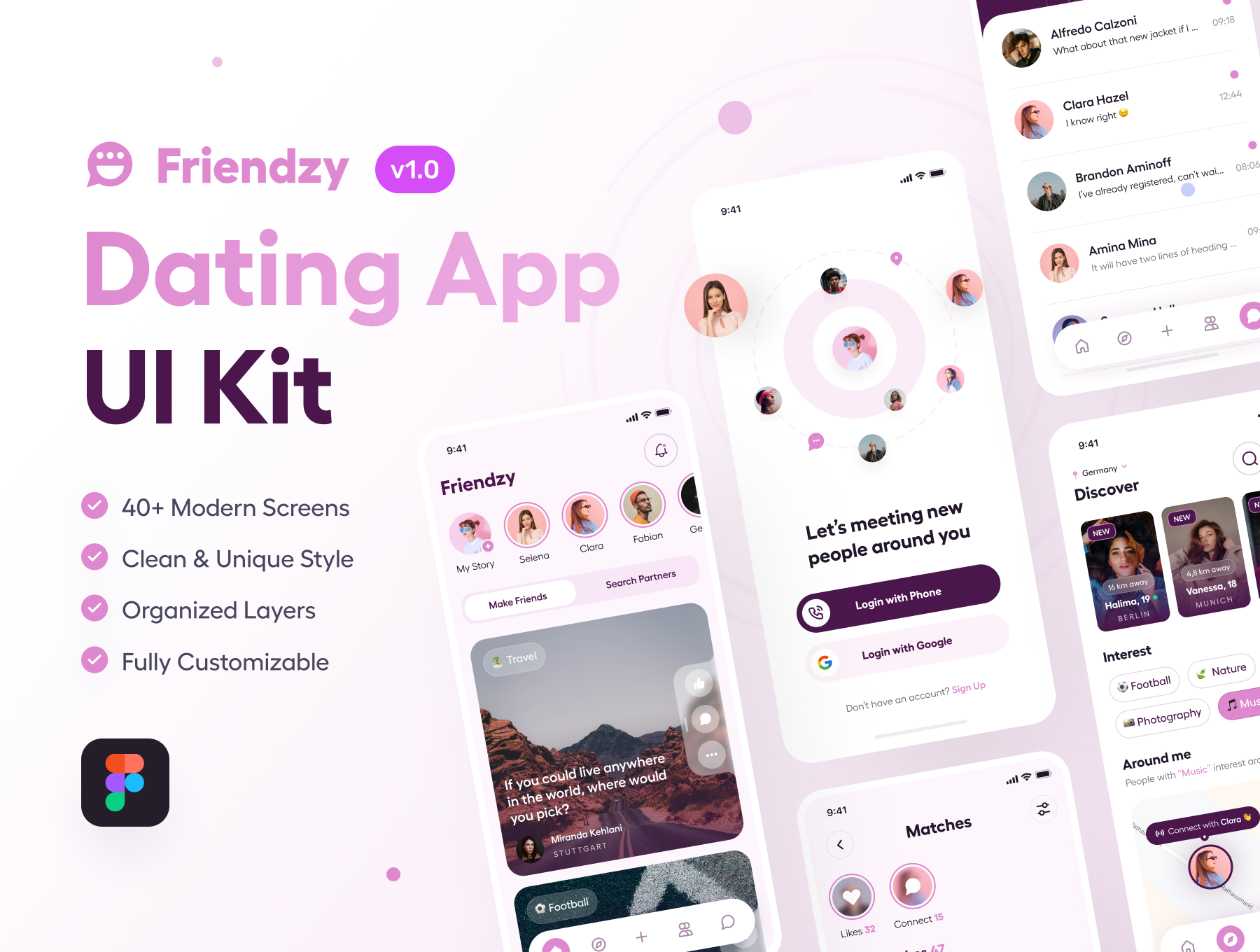 [VIP] Friendzy: Dating App UI Kit