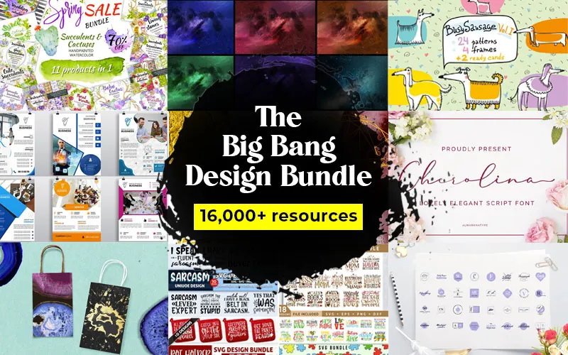 [VIP] inkydeals: The Big Bang Design Bundle (16000+ iTems)