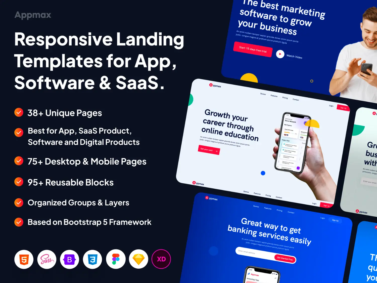 [VIP] Appmax: Bootstrap 5 Landing Templates