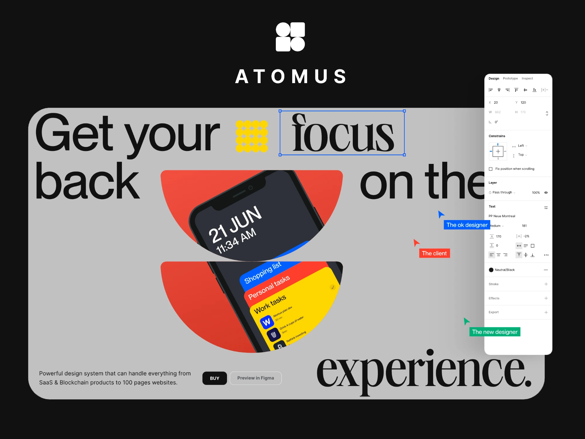 [$] Atomus Design System: Your Ultimate Figma Design Tool