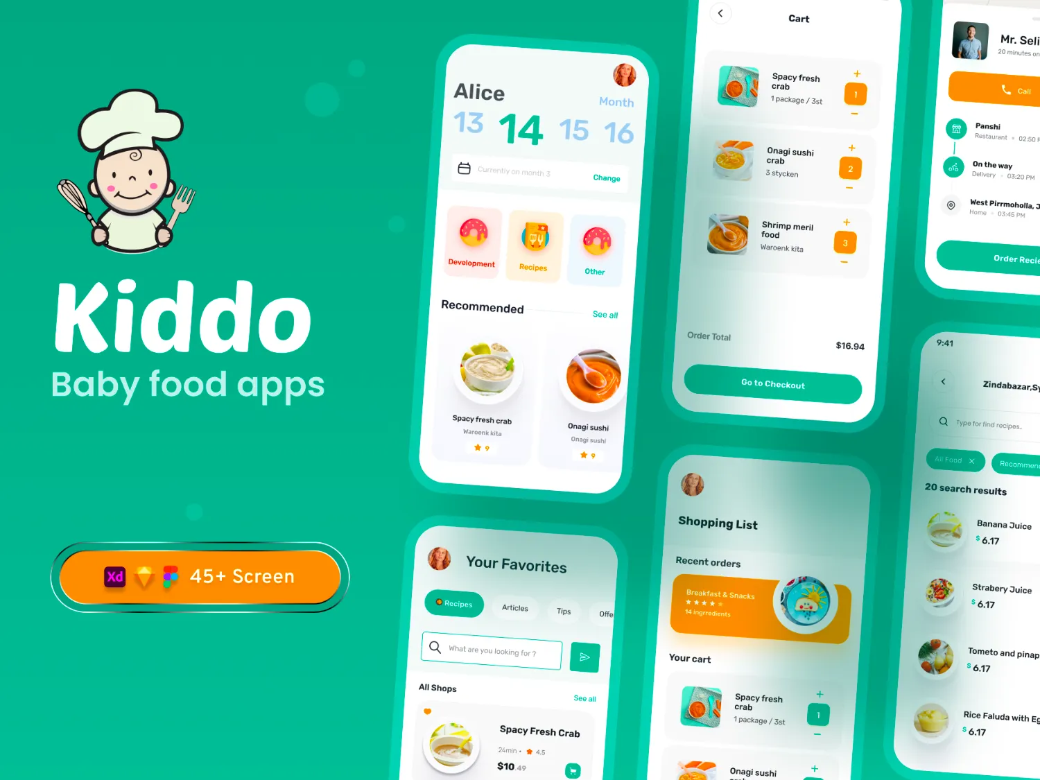 [VIP] Baby Food Apps UI Kit