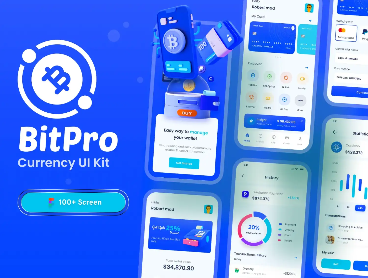 [VIP] BitPro Finance banking Currency UI Kit