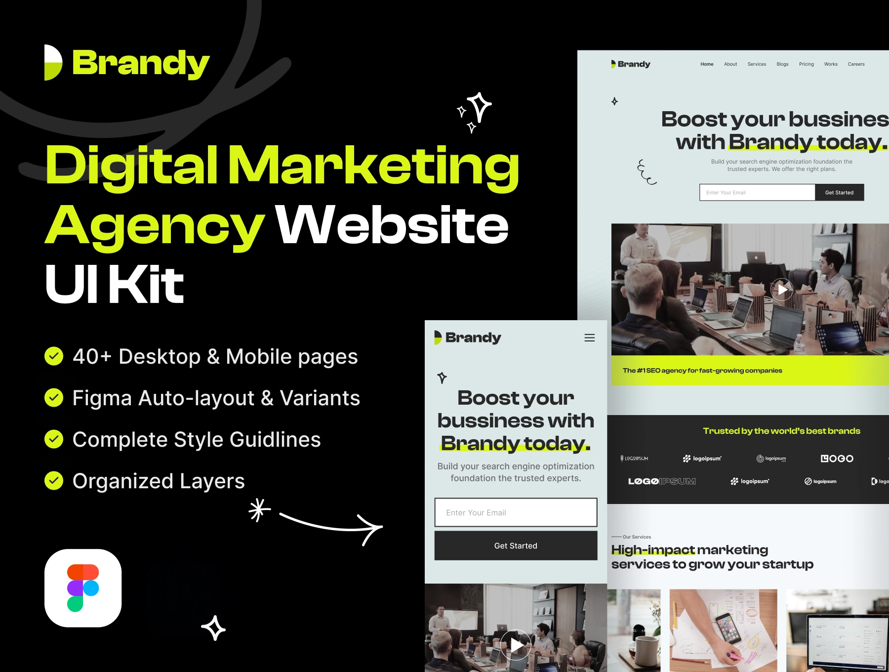 [VIP] Brandy: Digital Marketing Agency Website UI Kit