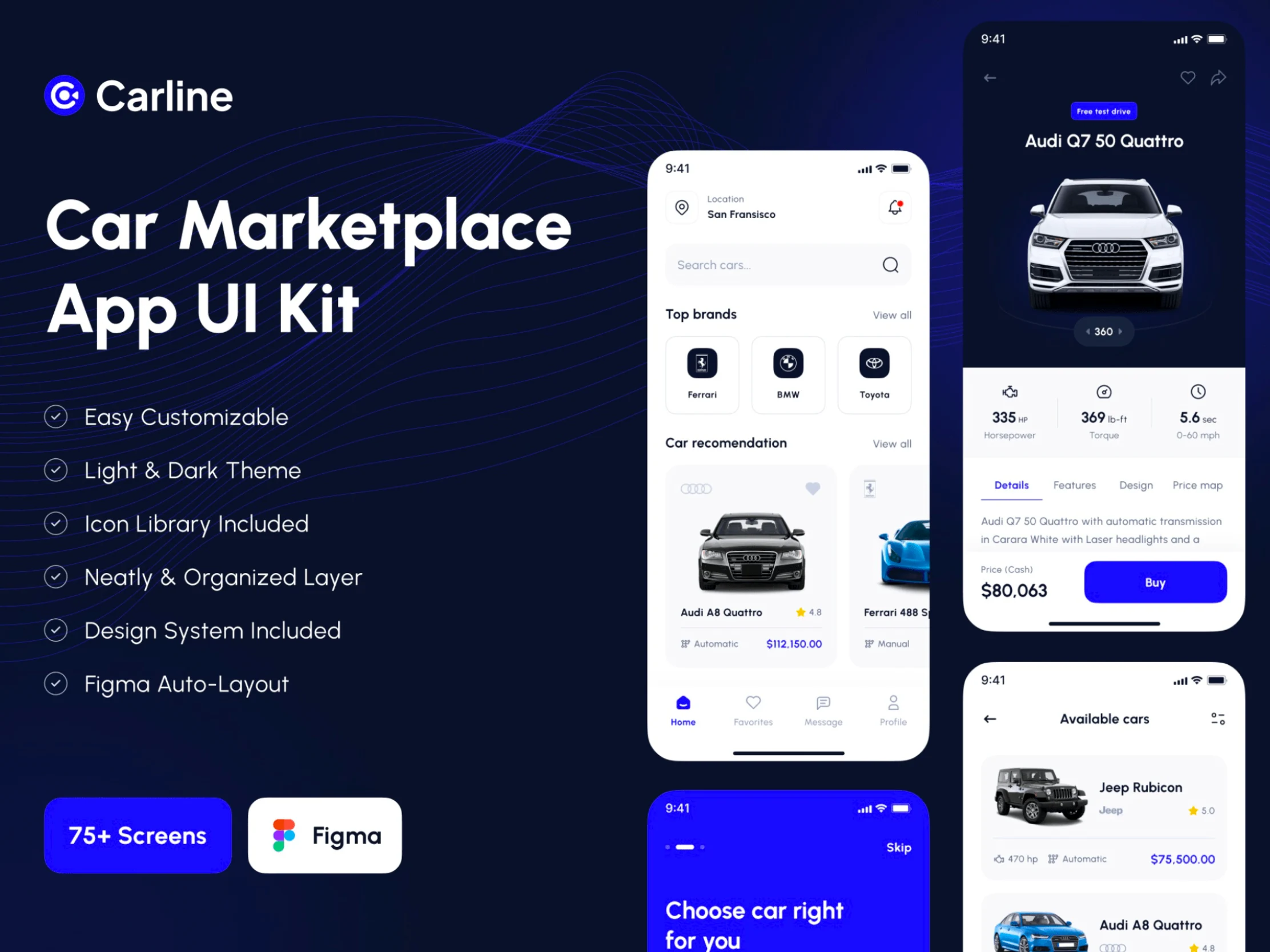 [VIP] Carline: Car Marketplace App UI Kit