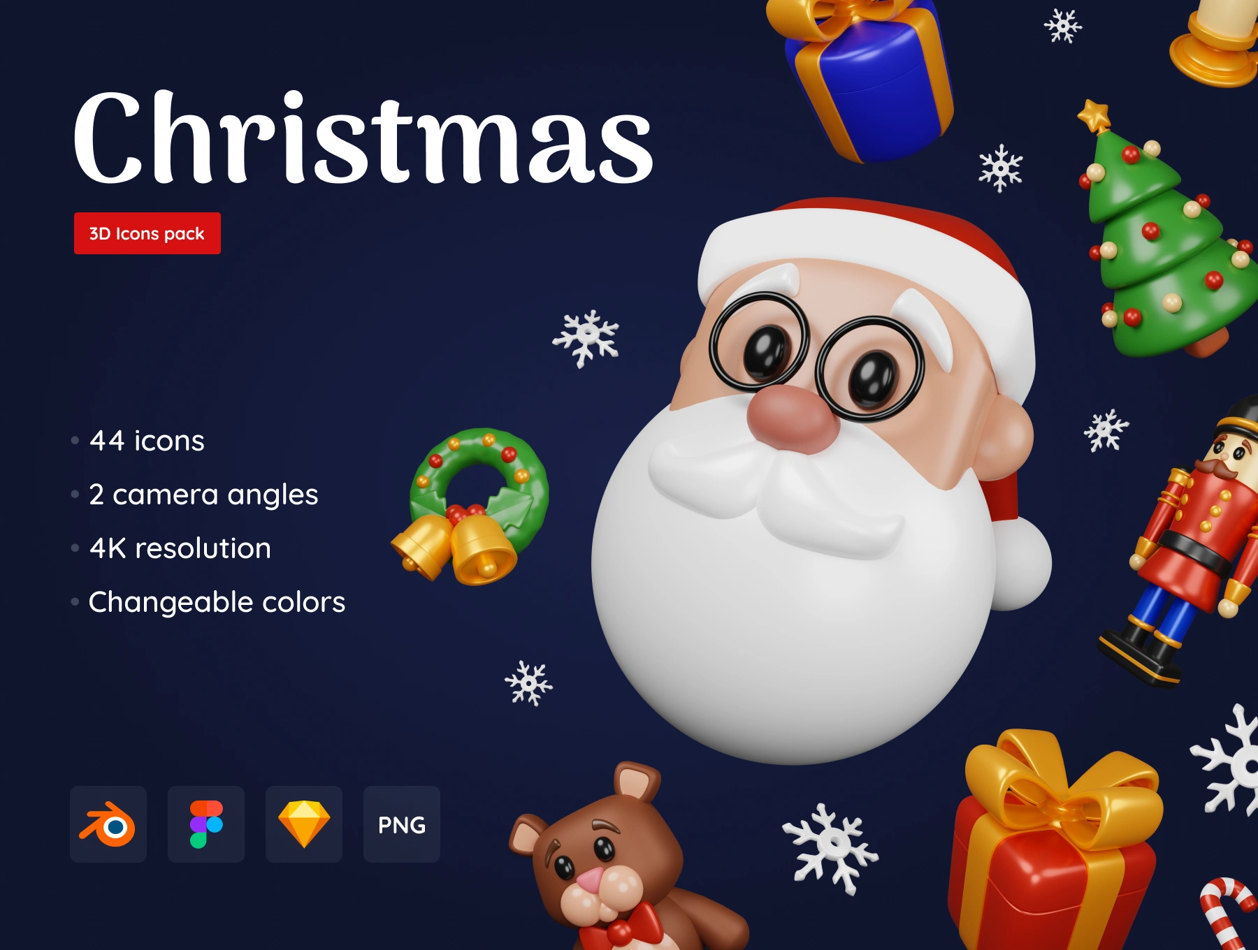 [VIP] Christmas Pack: Customizable 3D Icons
