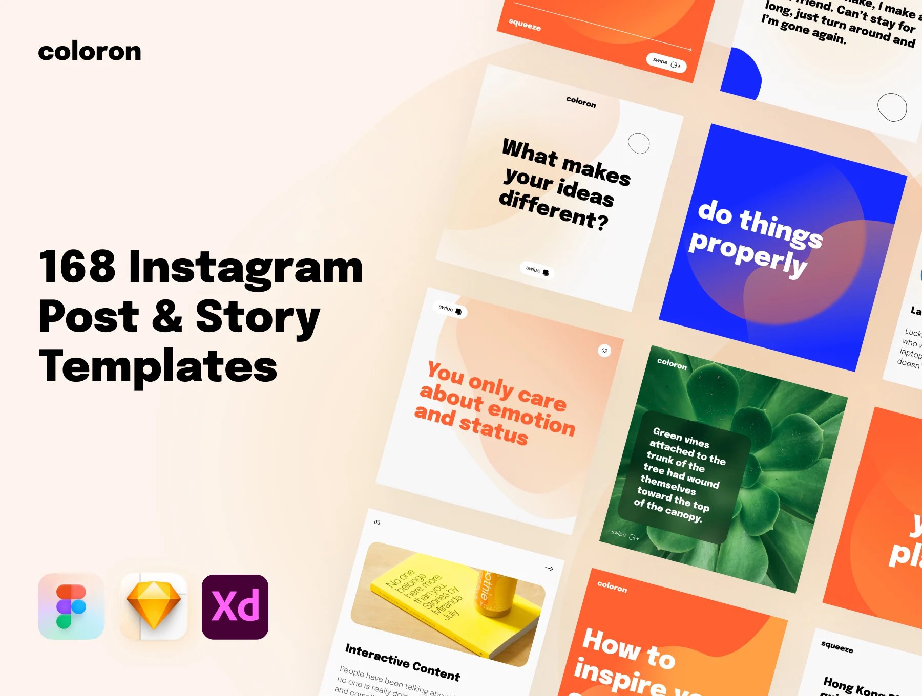 [VIP] Coloron: Instagram Posts & Stories Templates