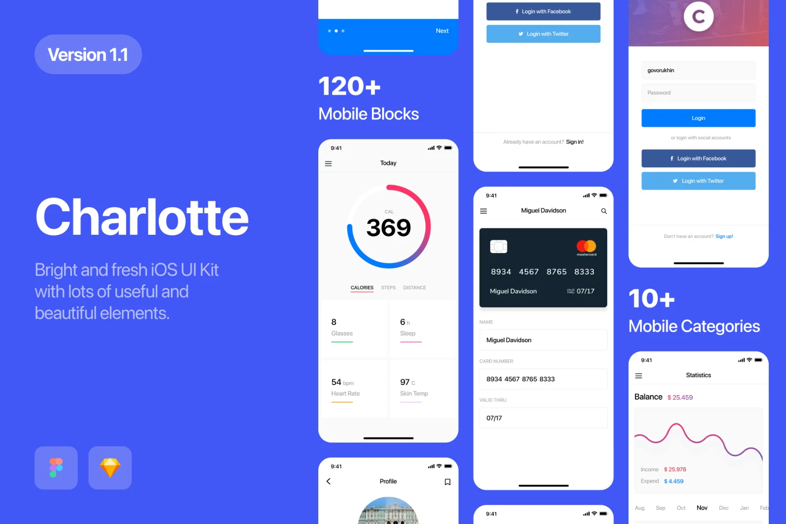 [PRO] Charlotte iOS UI Kit