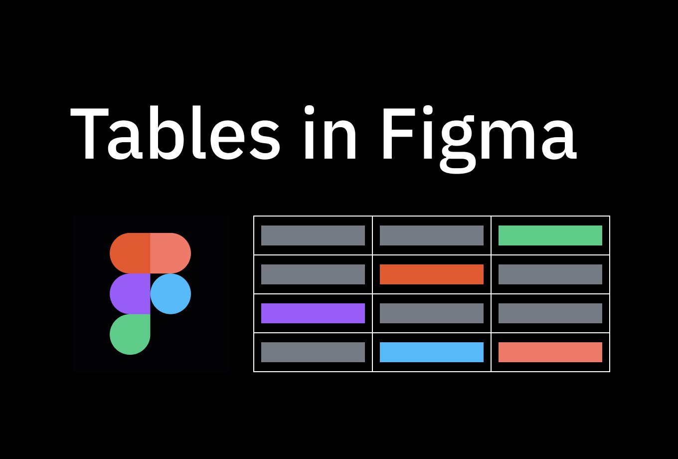 Creating Tables In Figma