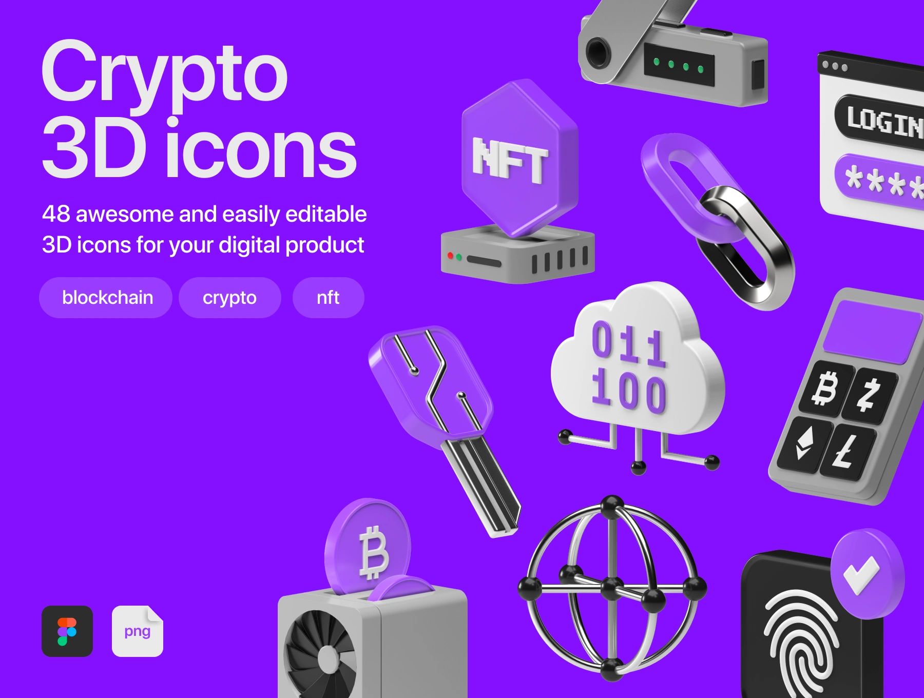 [VIP] Crypto 3D icons