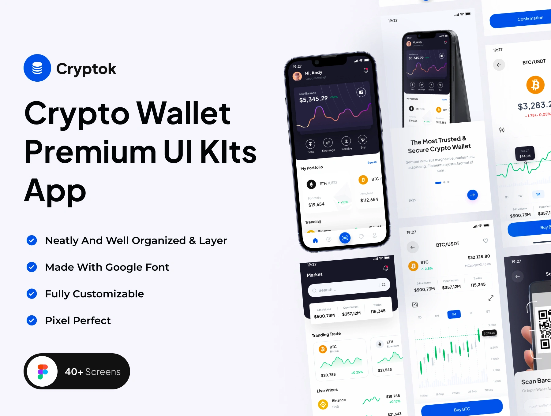 [VIP] Cryptok: Crypto Wallet Premium UI Kits App