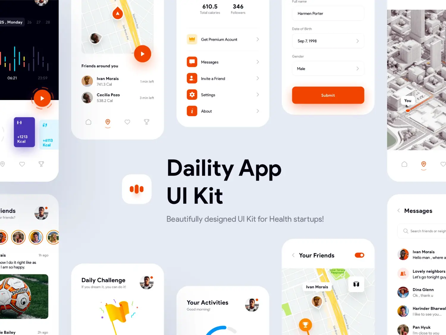 [VIP] Daility 1 App UI Kit - 20+ Screens