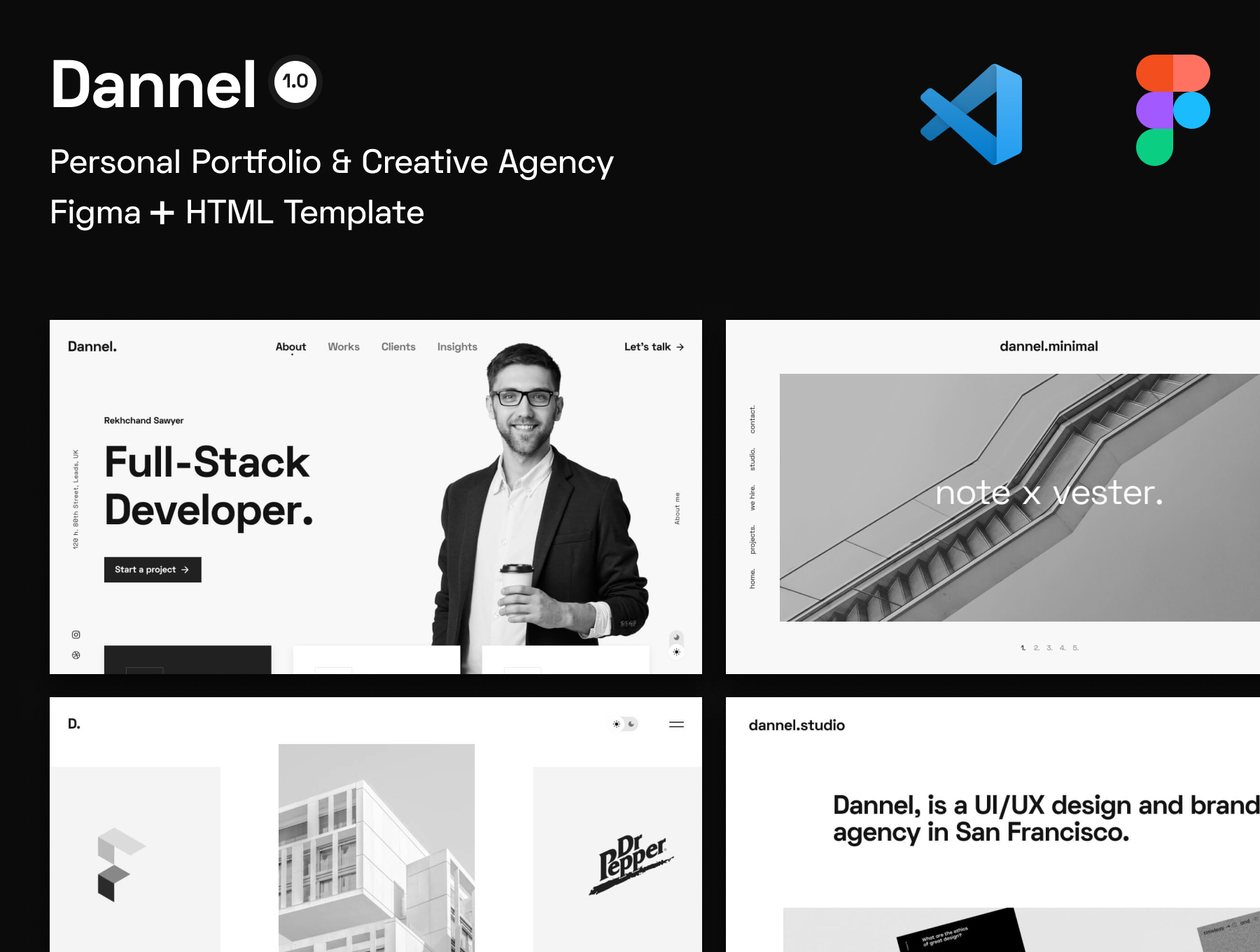 [VIP] Dannel: Personal Portfolio & Creative Agency HTML + FIGMA