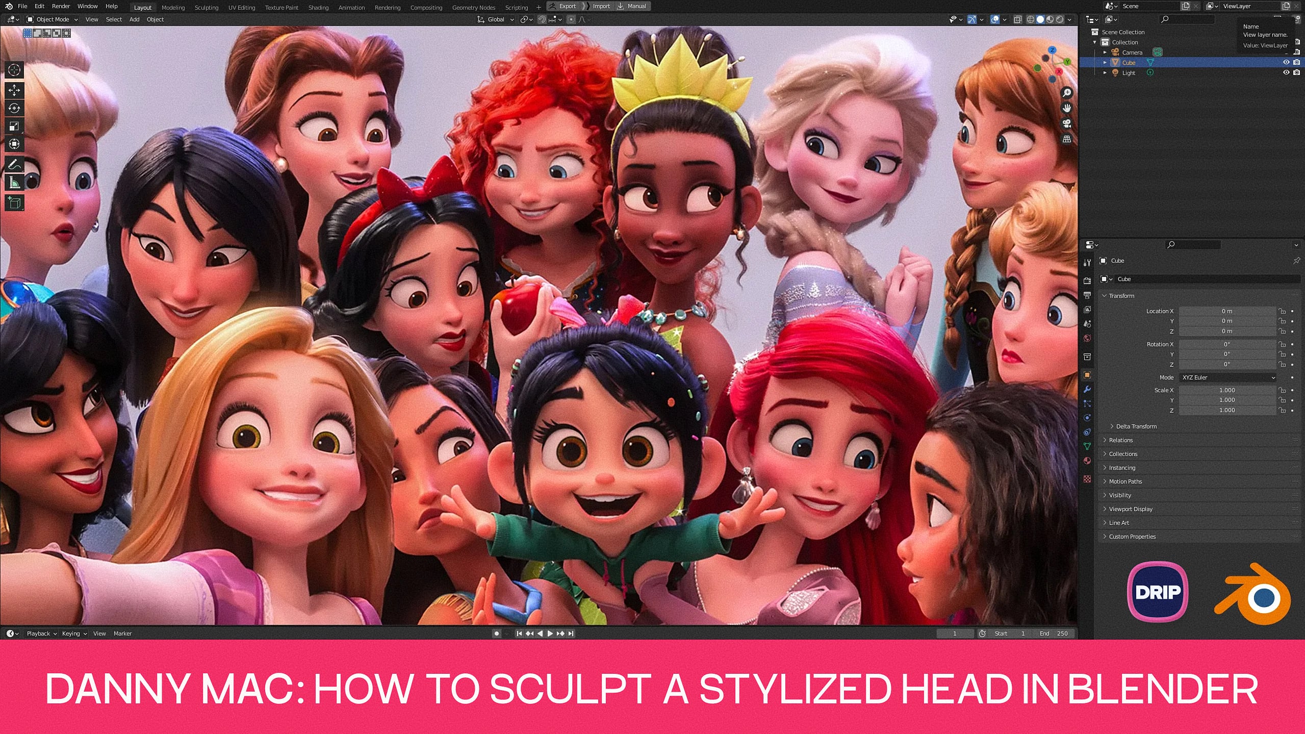 [VIP] Danny Mac: How to Sculpt a Stylized Head in Blender