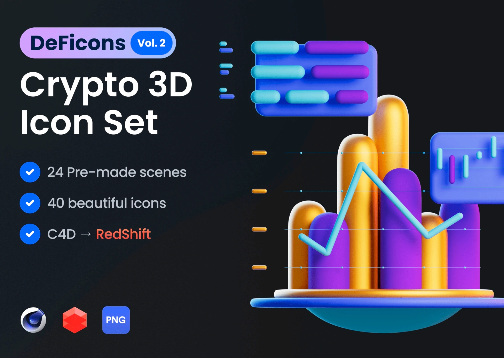 [VIP] DeFicons: Crypto 3D Icon Set vol. 2