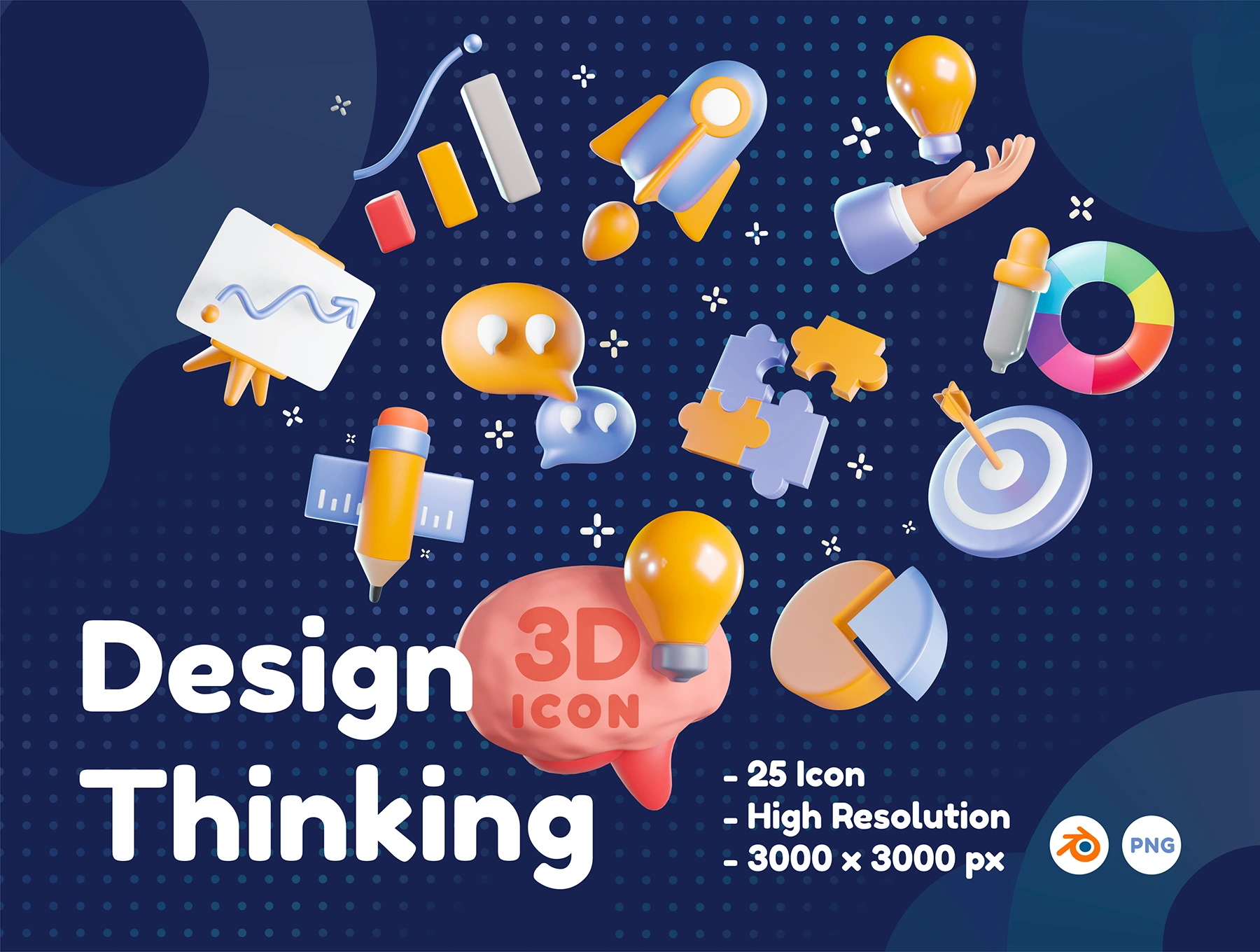 [VIP] Design Thinking 3D Icons