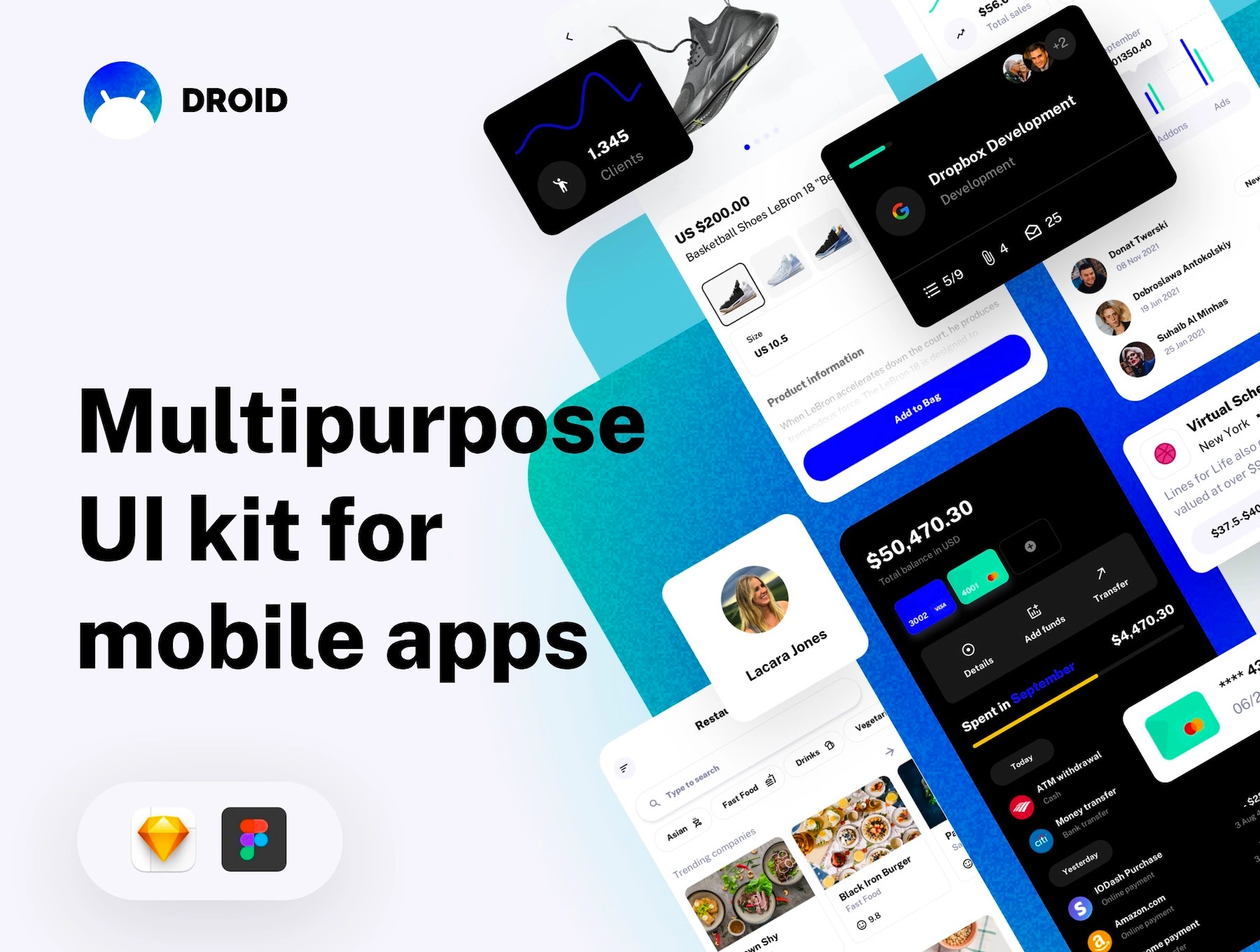 [VIP] Droid: Multipurpose UI Kit for Mobile Apps
