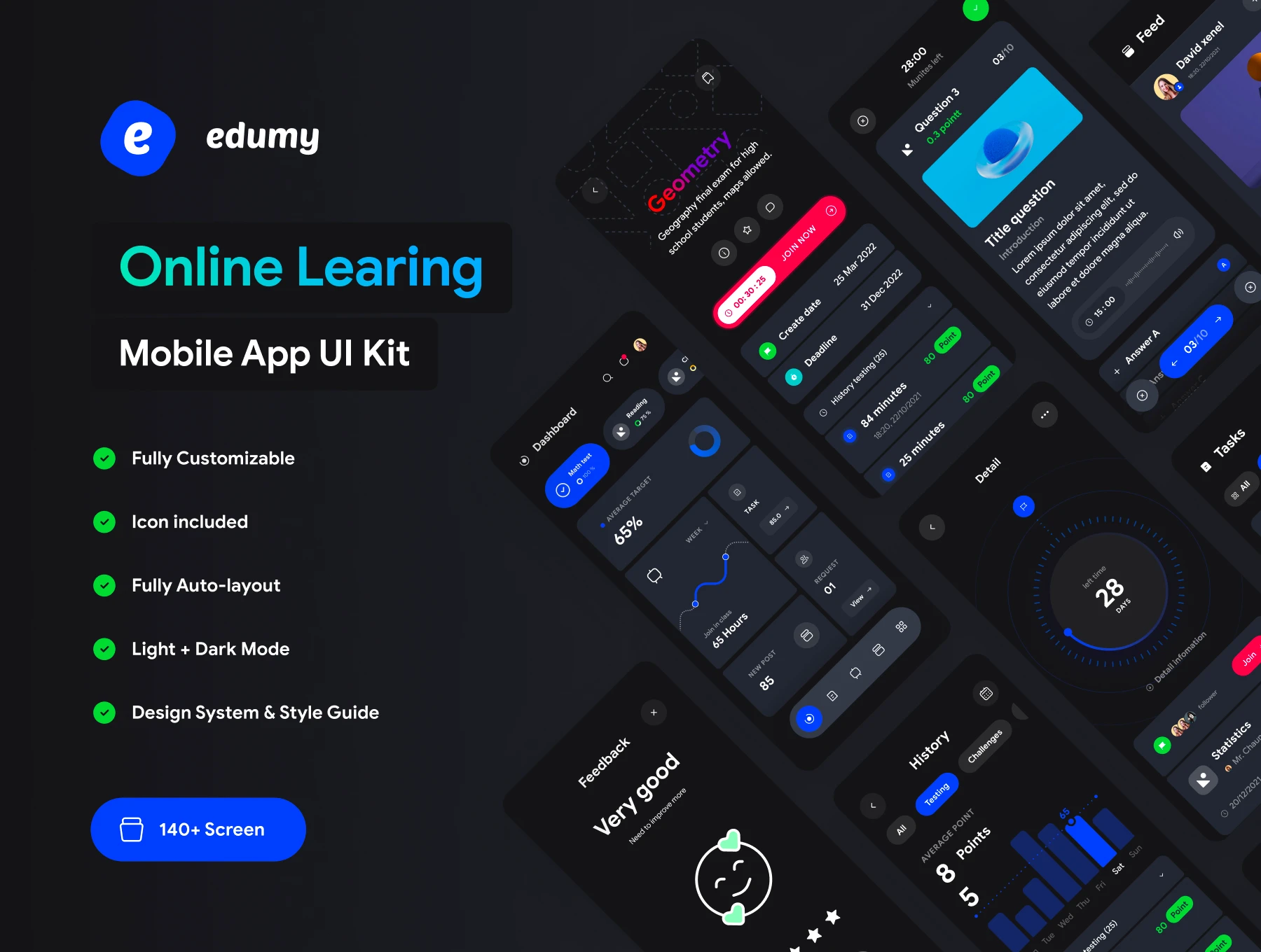 [VIP] Edumy: Online Learning Mobile App UI Kit