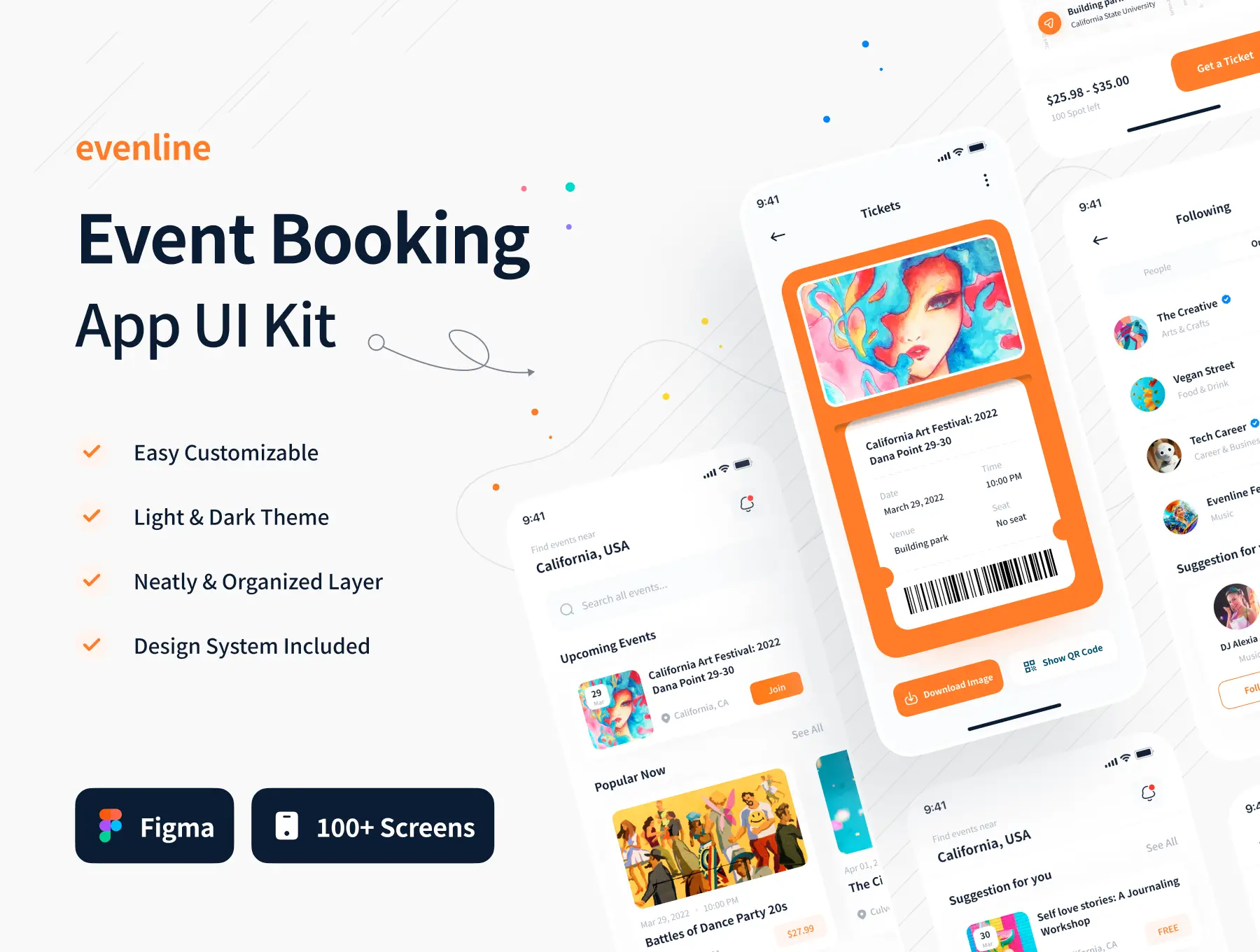 [VIP] Evenline: Event Booking App UI Kit