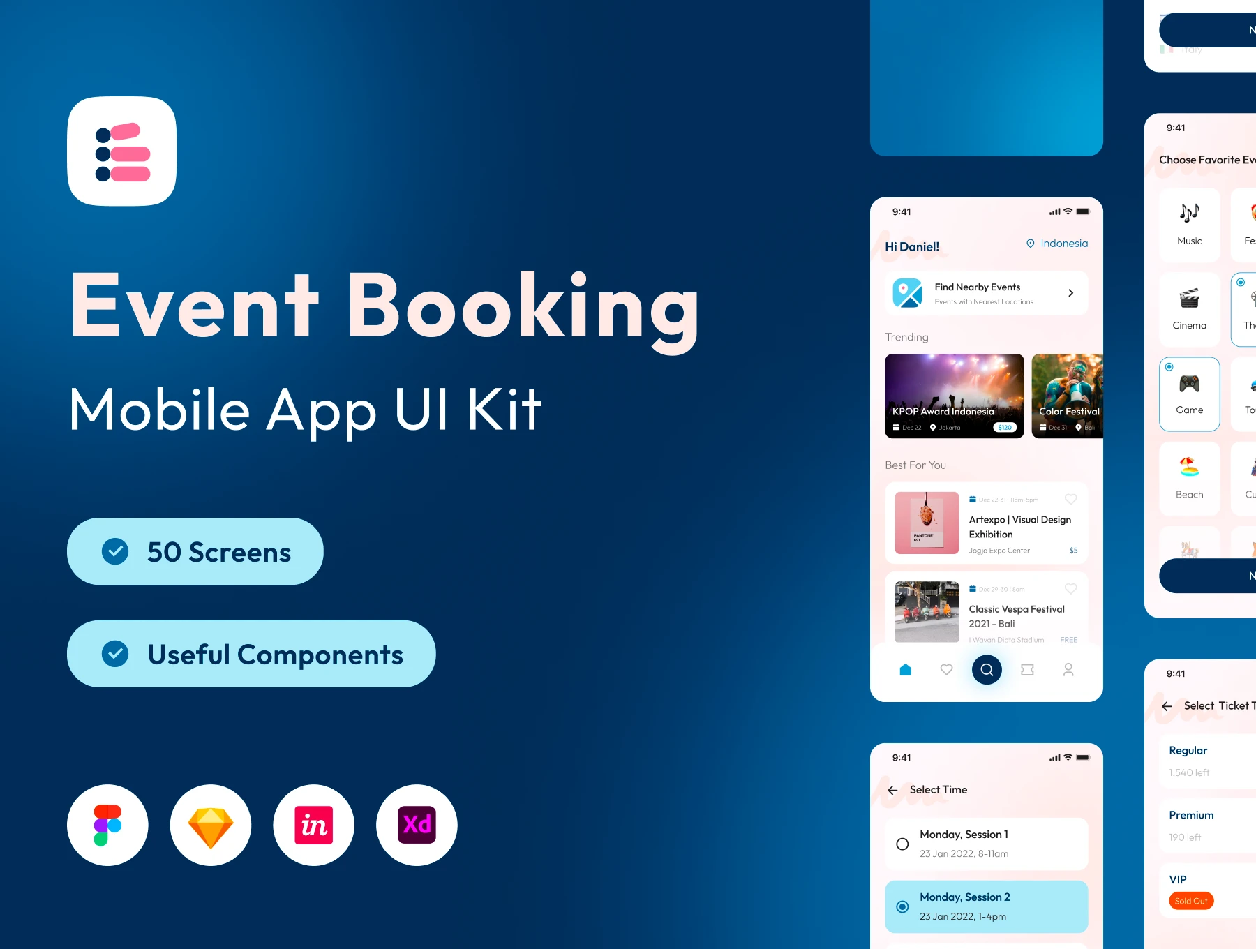 [VIP] Eventy: Event Booking App UI Kit