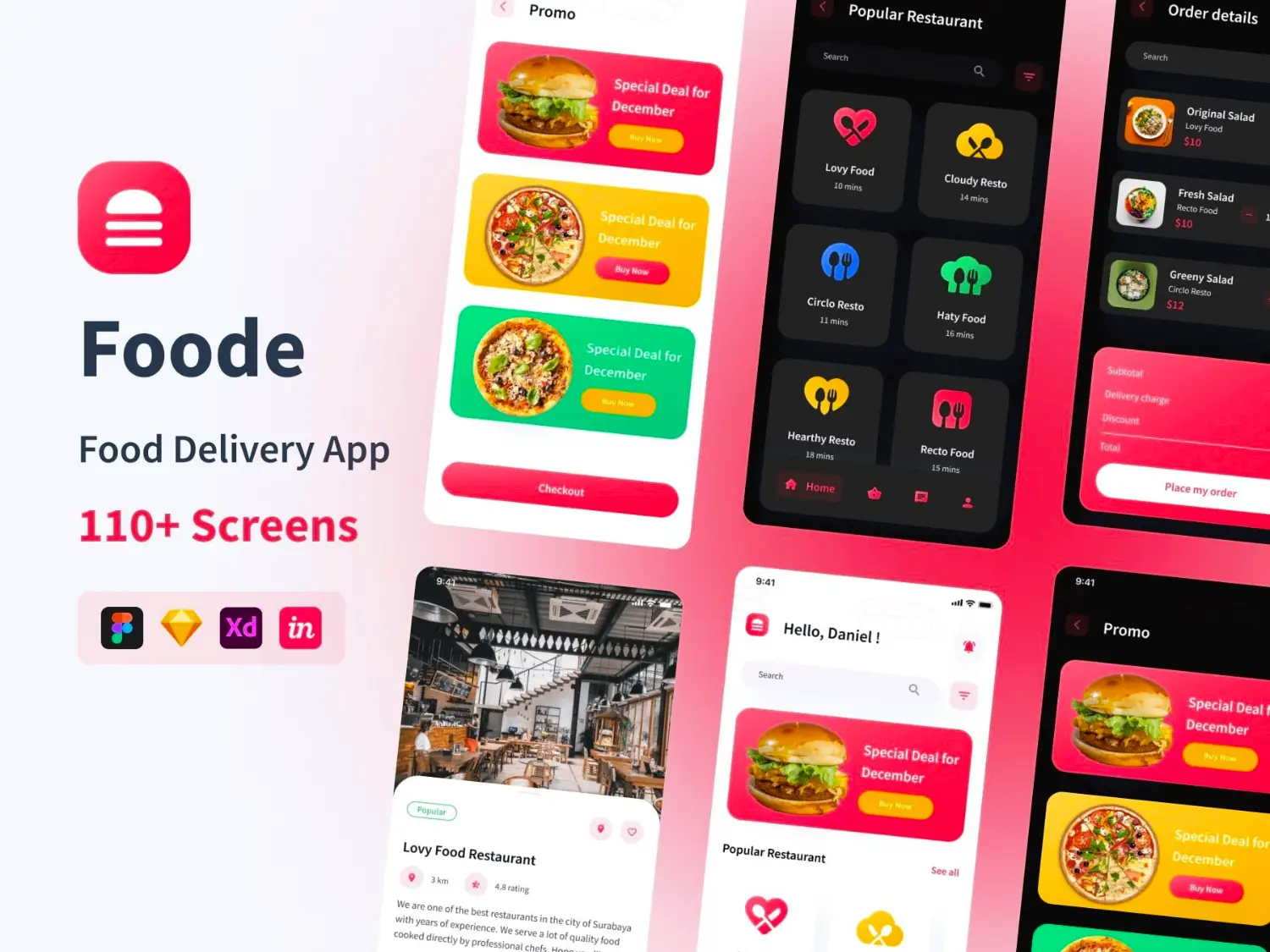 [VIP] Foode: Food Delivery Mobile App UI Kit