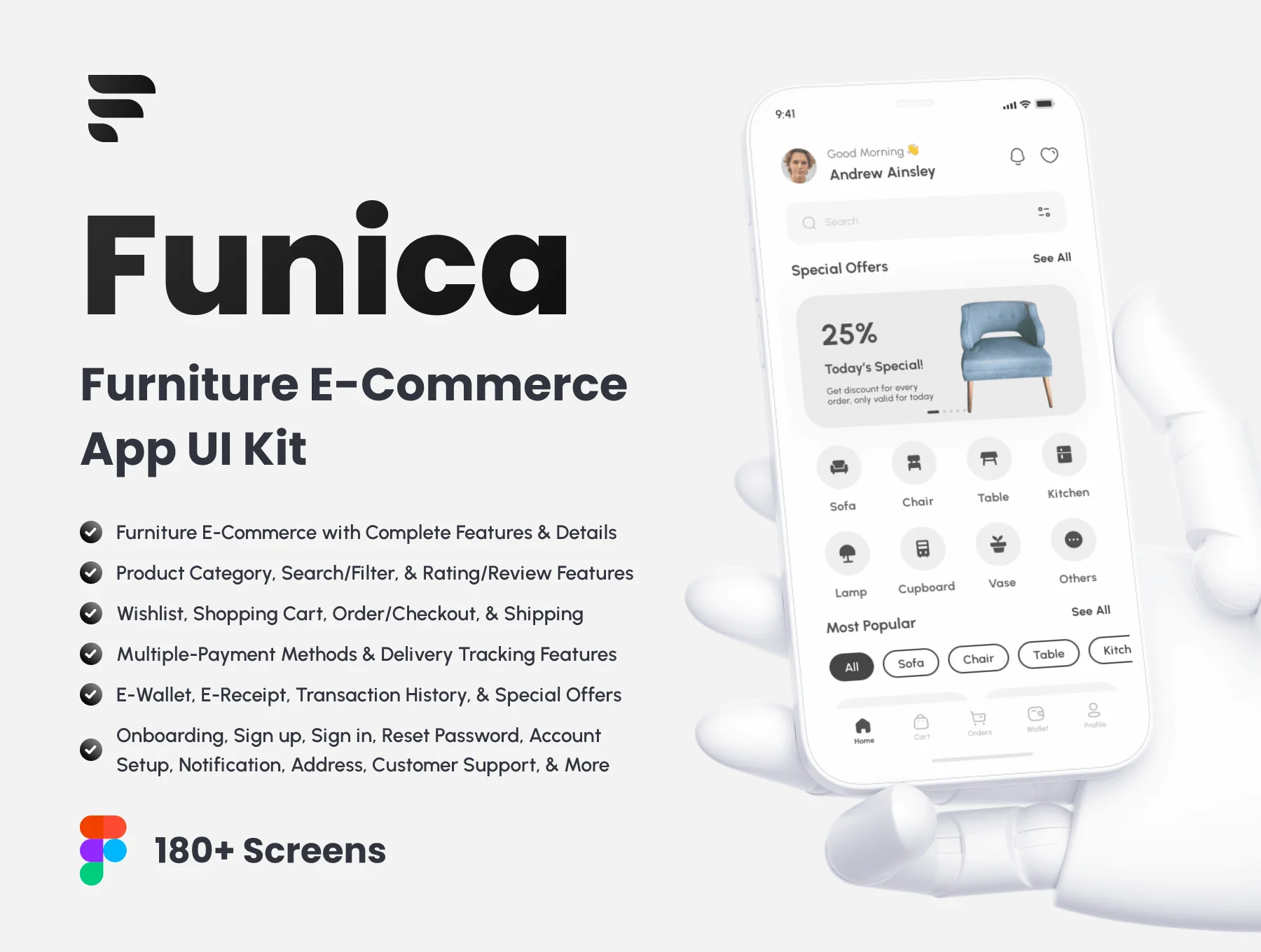 [VIP] Funica: Furniture E-Commerce App UI Kit