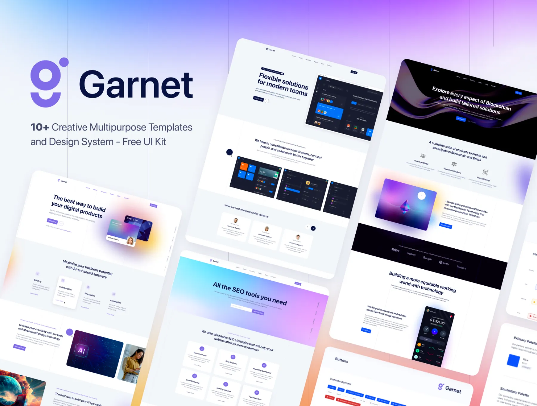 [VIP] Garnet: Creative Figma Template and UI Kit v1.0