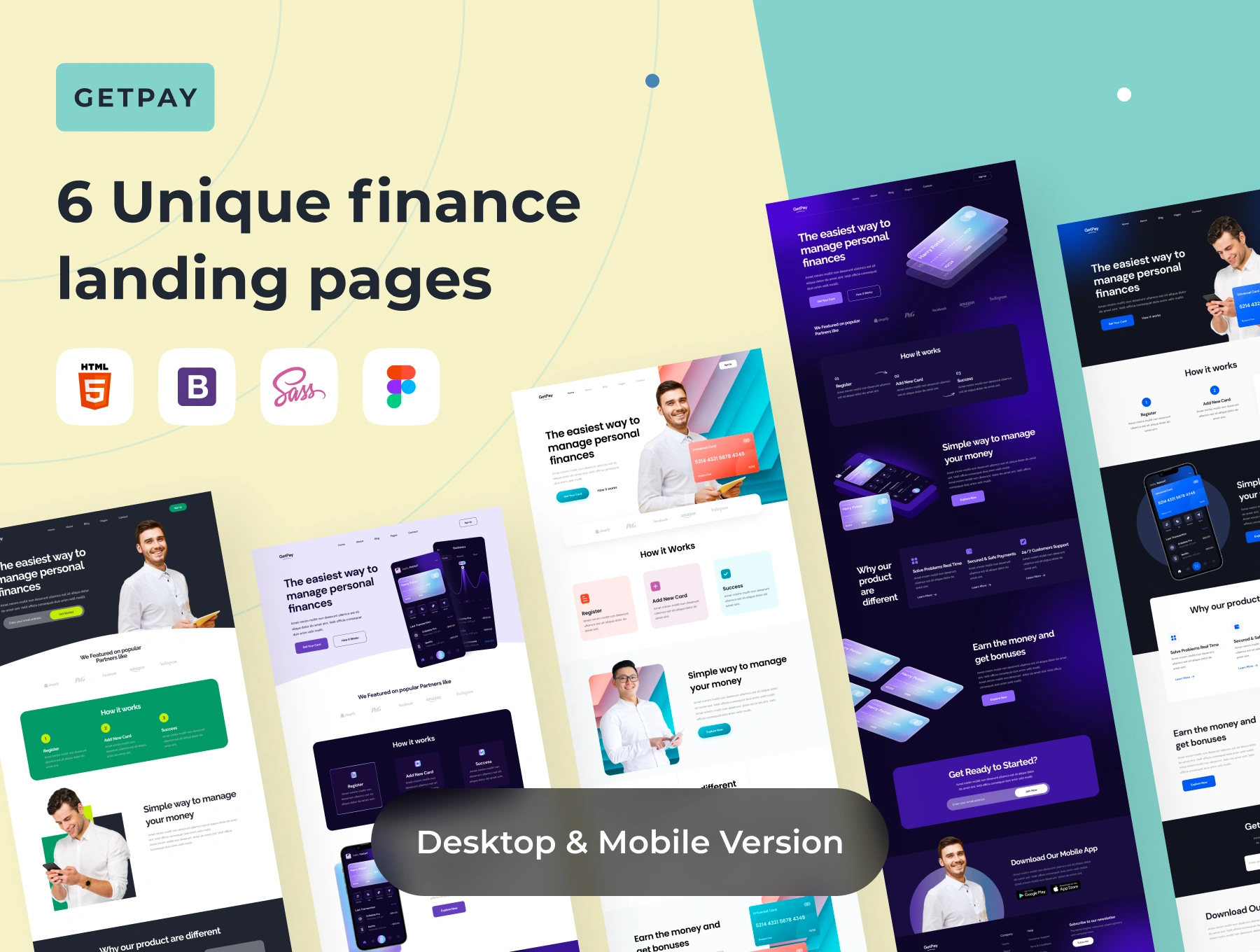 [VIP] GetPay: 6 Unique Finance Landing Pages