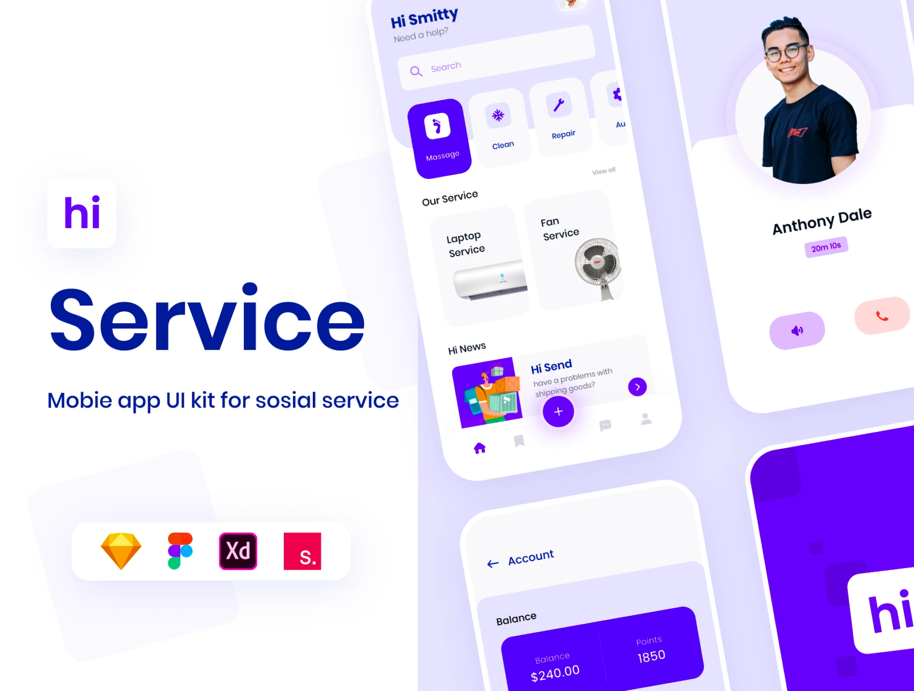 [VIP] Hi: Social Service App UI KIT