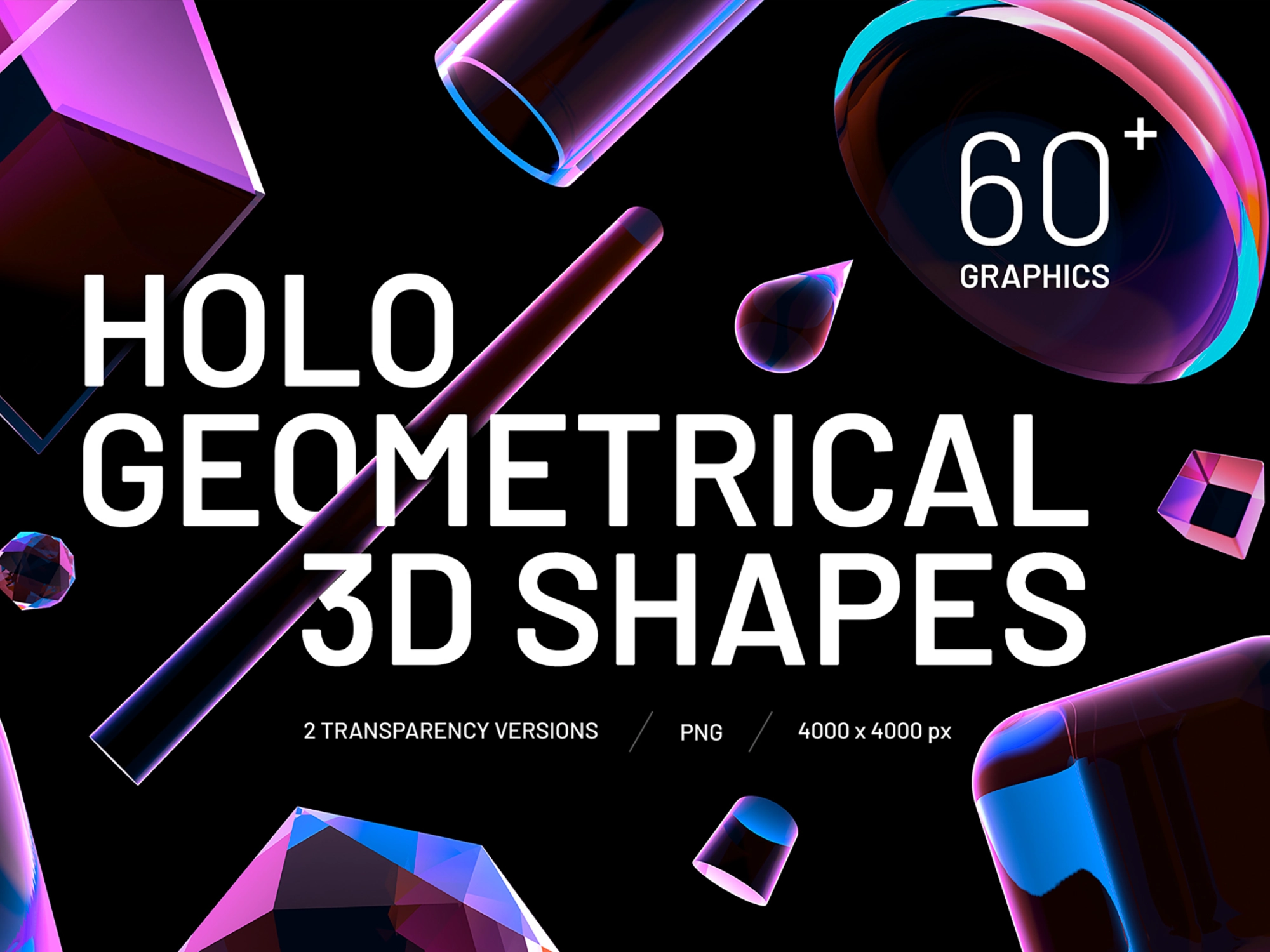 [VIP] Holo Geometrical 3D Shapes Collection