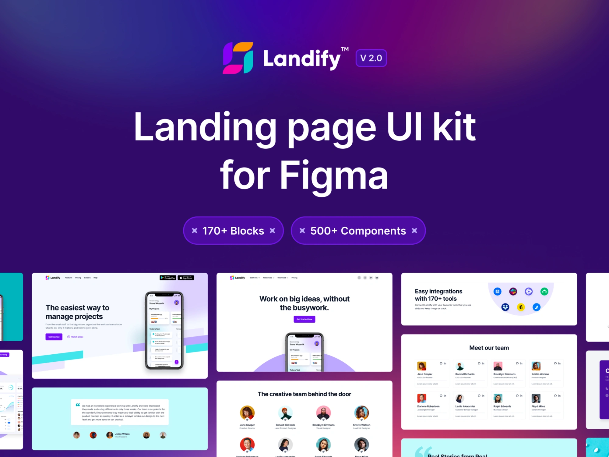 [VIP] Landify: Landing Page UI Kit for Figma