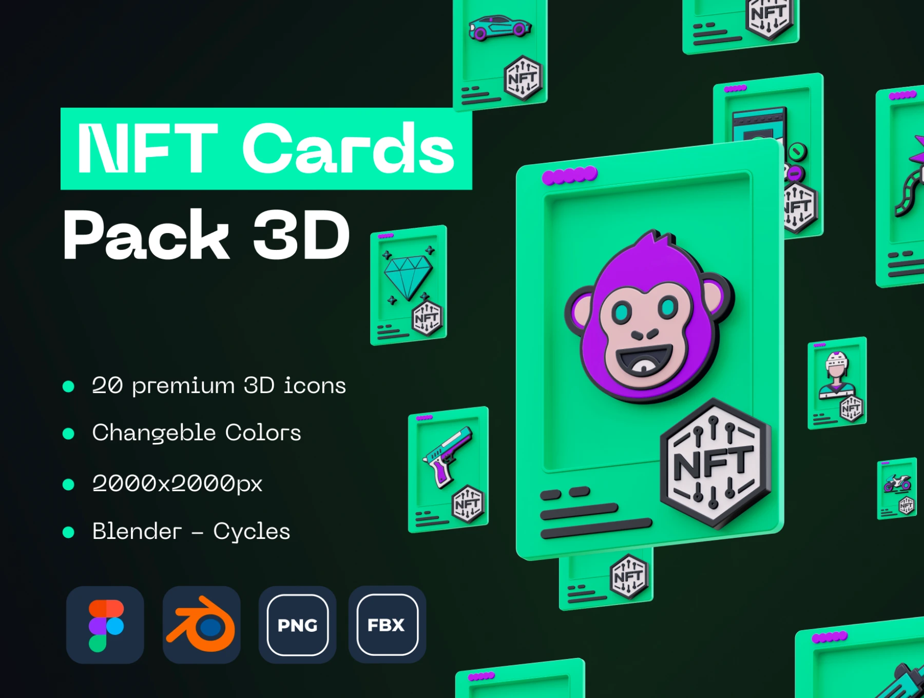 [VIP] NFT Cards Pack 3D