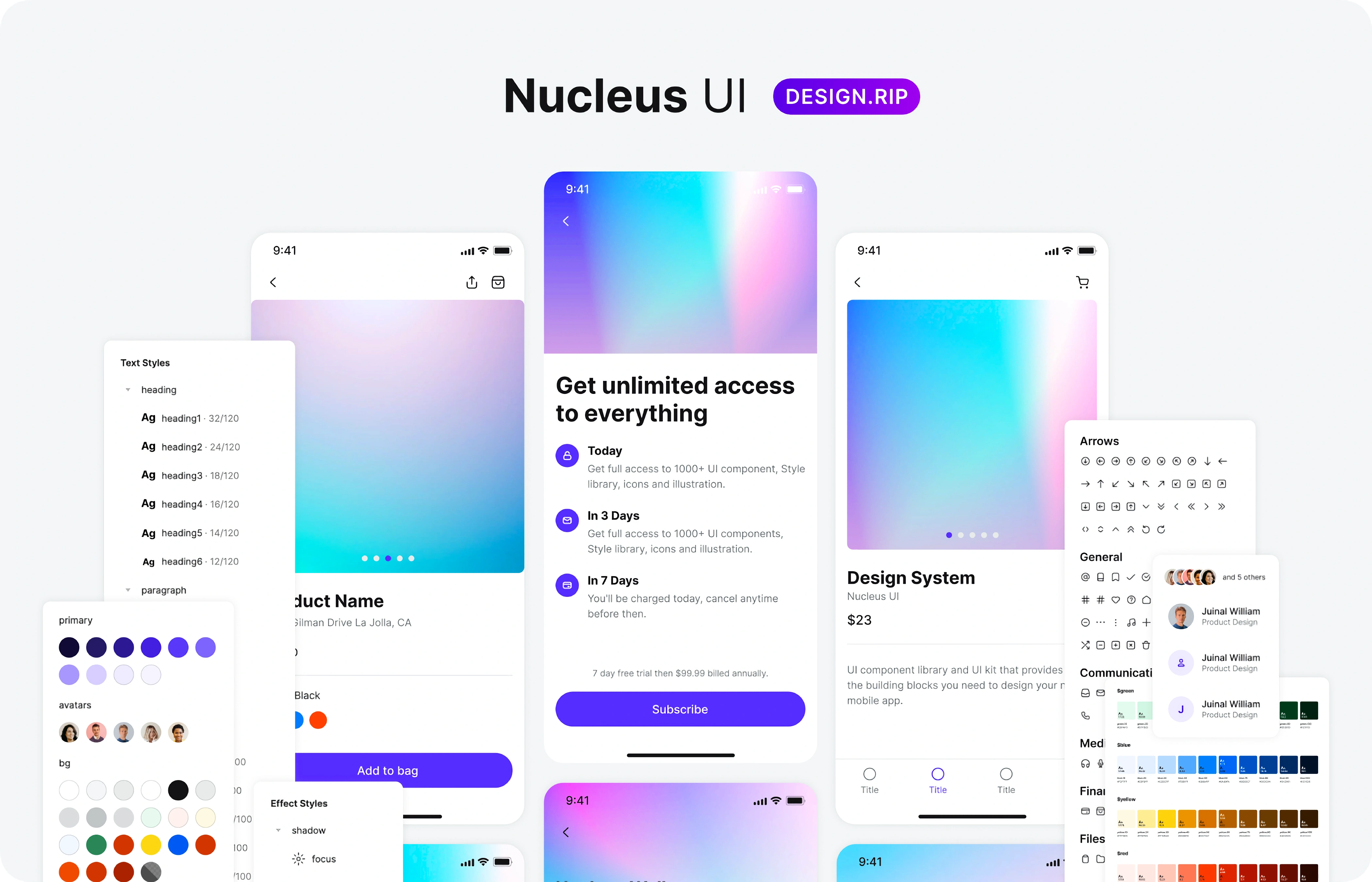 [VIP] Nucleus UI Plus: Figma UI Kit & Design System