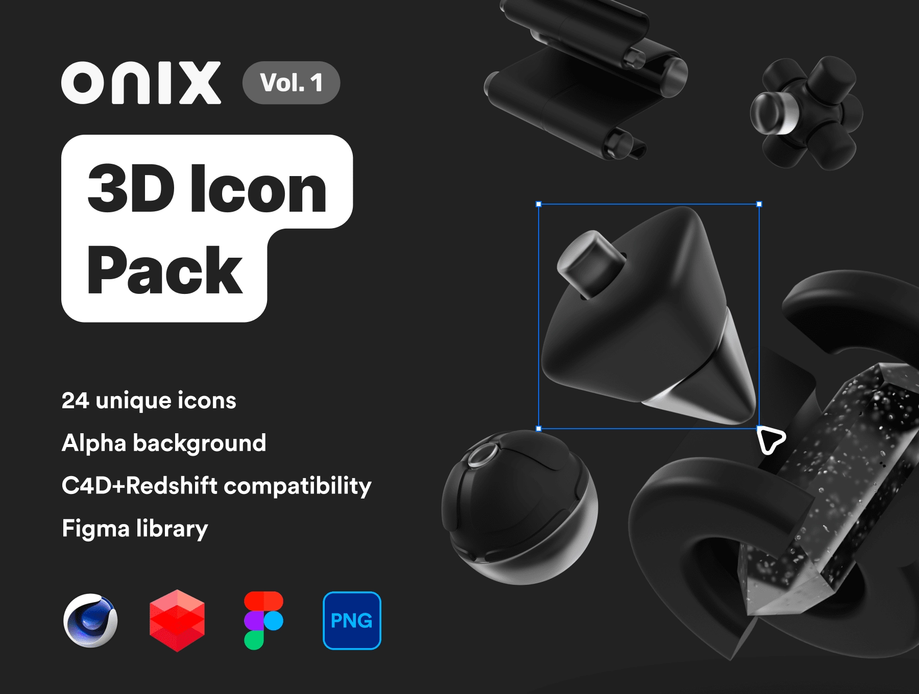[VIP] Onix: Vol. 1 3D Icon Pack