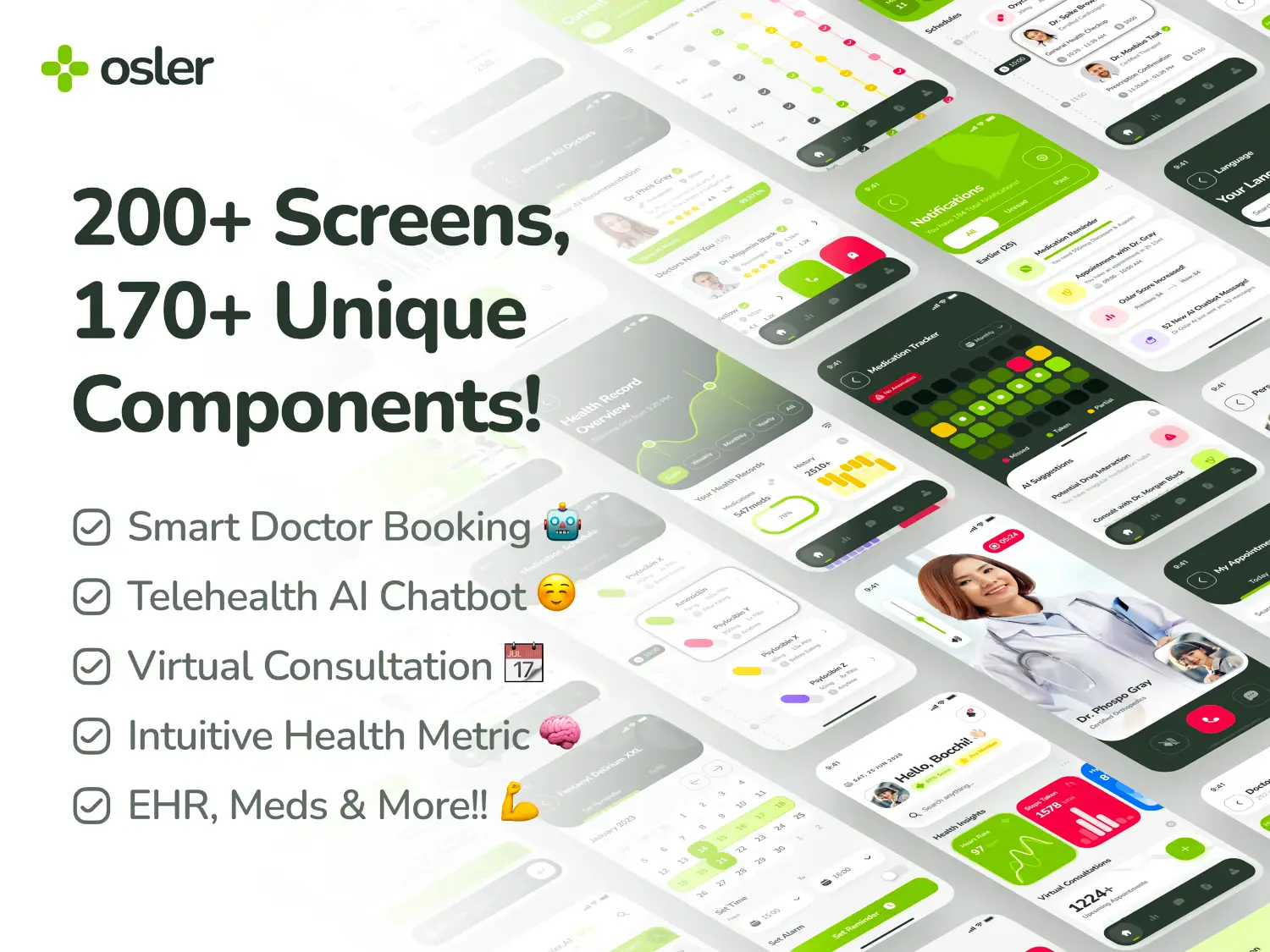 [VIP] osler UI Kit: AI Telehealth & Telemedicine App