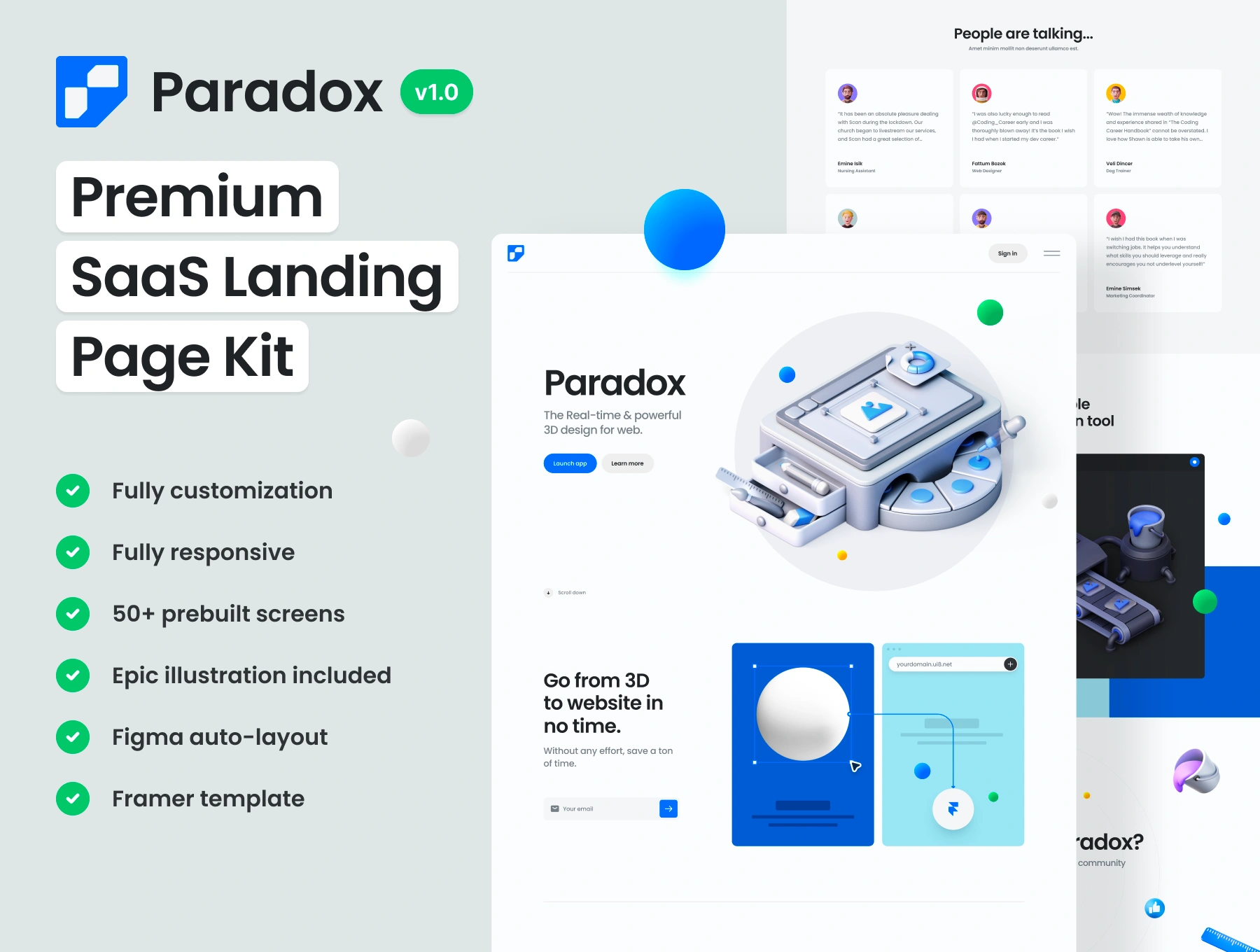 [VIP] Paradox: Premium SaaS landing page kit