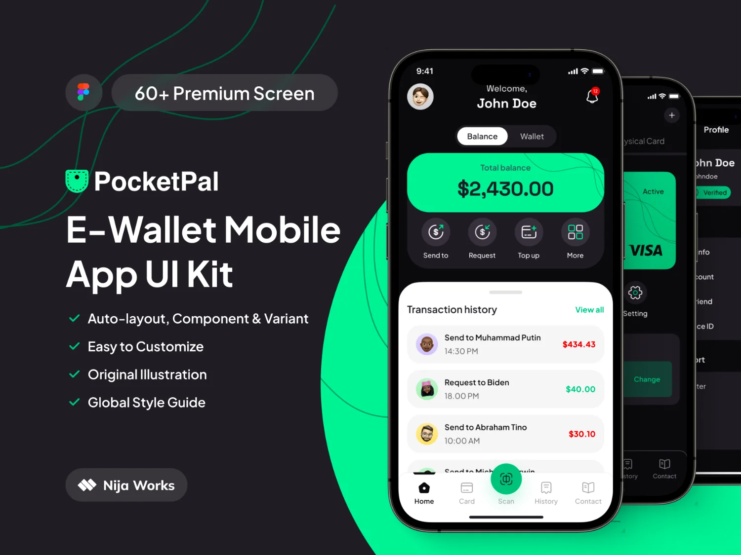[VIP] PocketPal: E Wallet App UI Kit