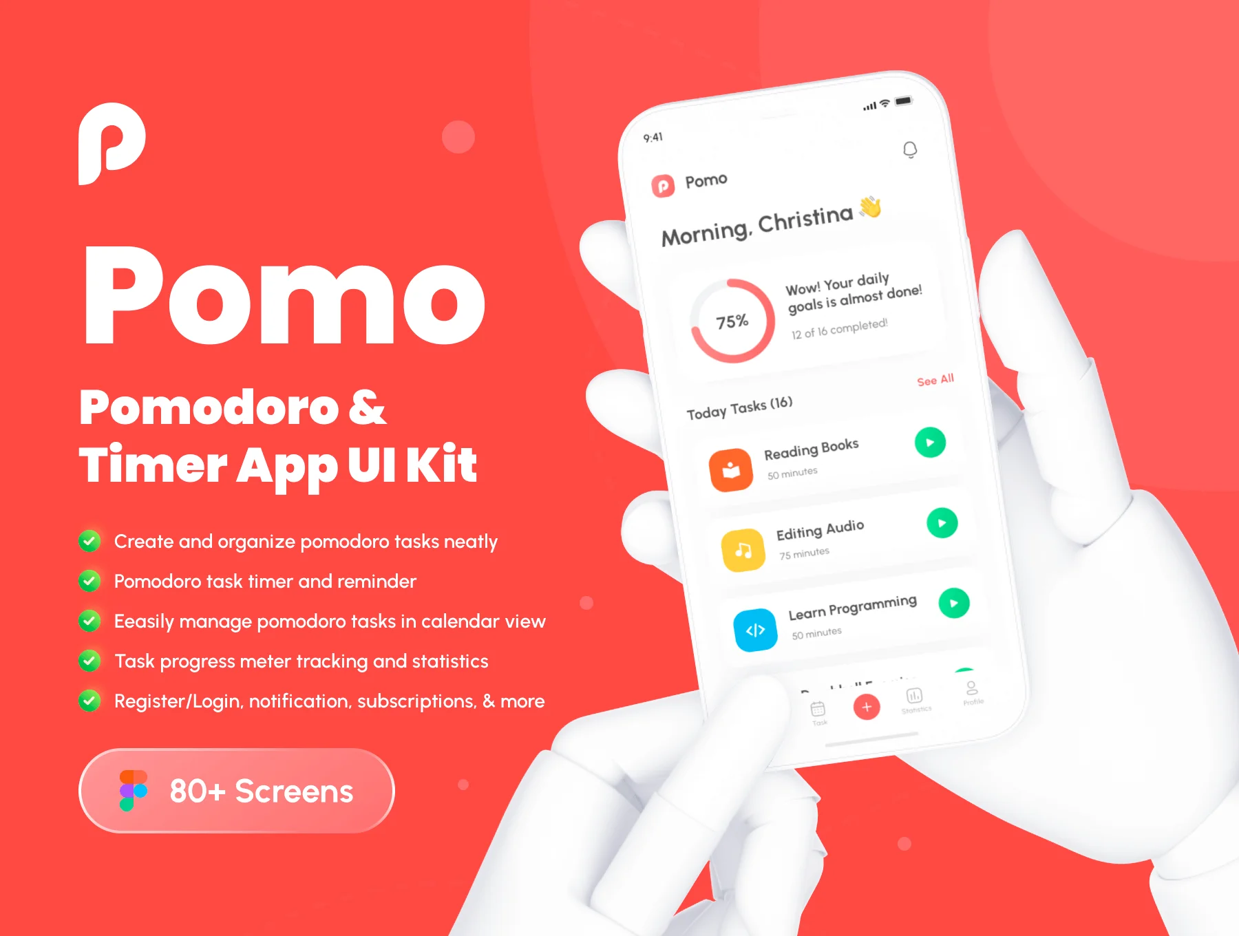 [VIP] Pomo: Pomodoro & Timer App UI Kit
