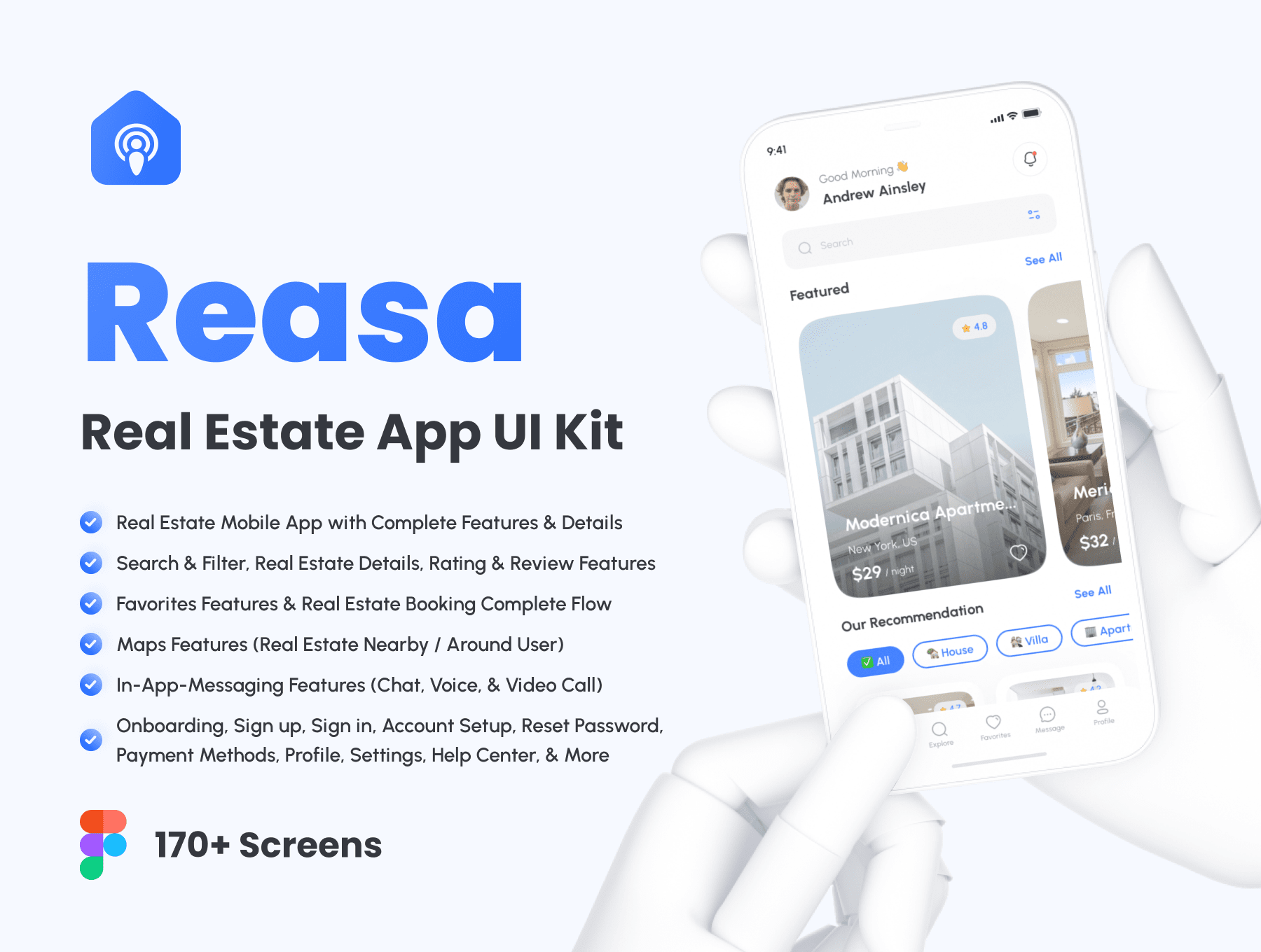 [VIP] Reasa: Real Estate App UI Kit