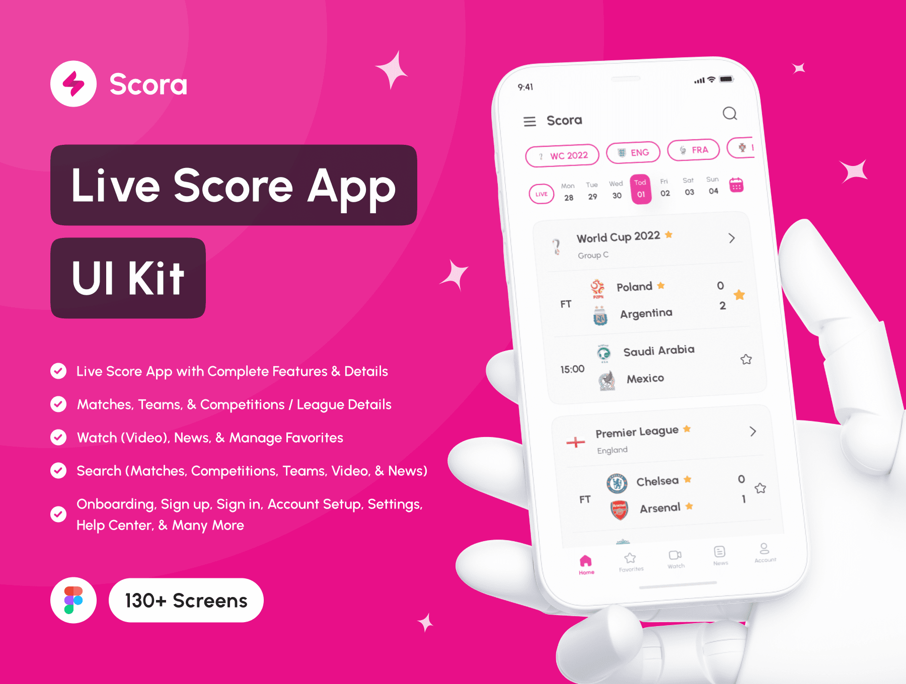 [VIP] Scora: Live Score App UI Kit