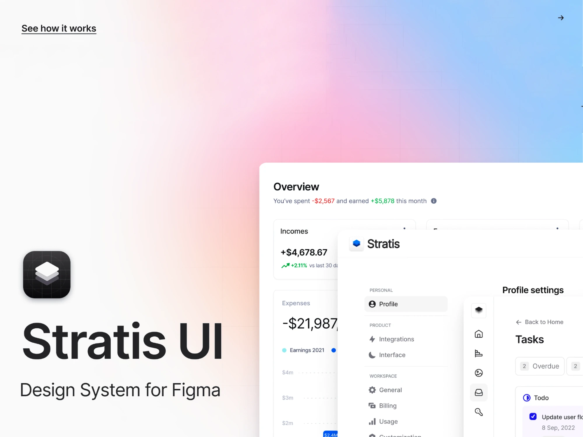 [$] Stratis UI kit for Figma