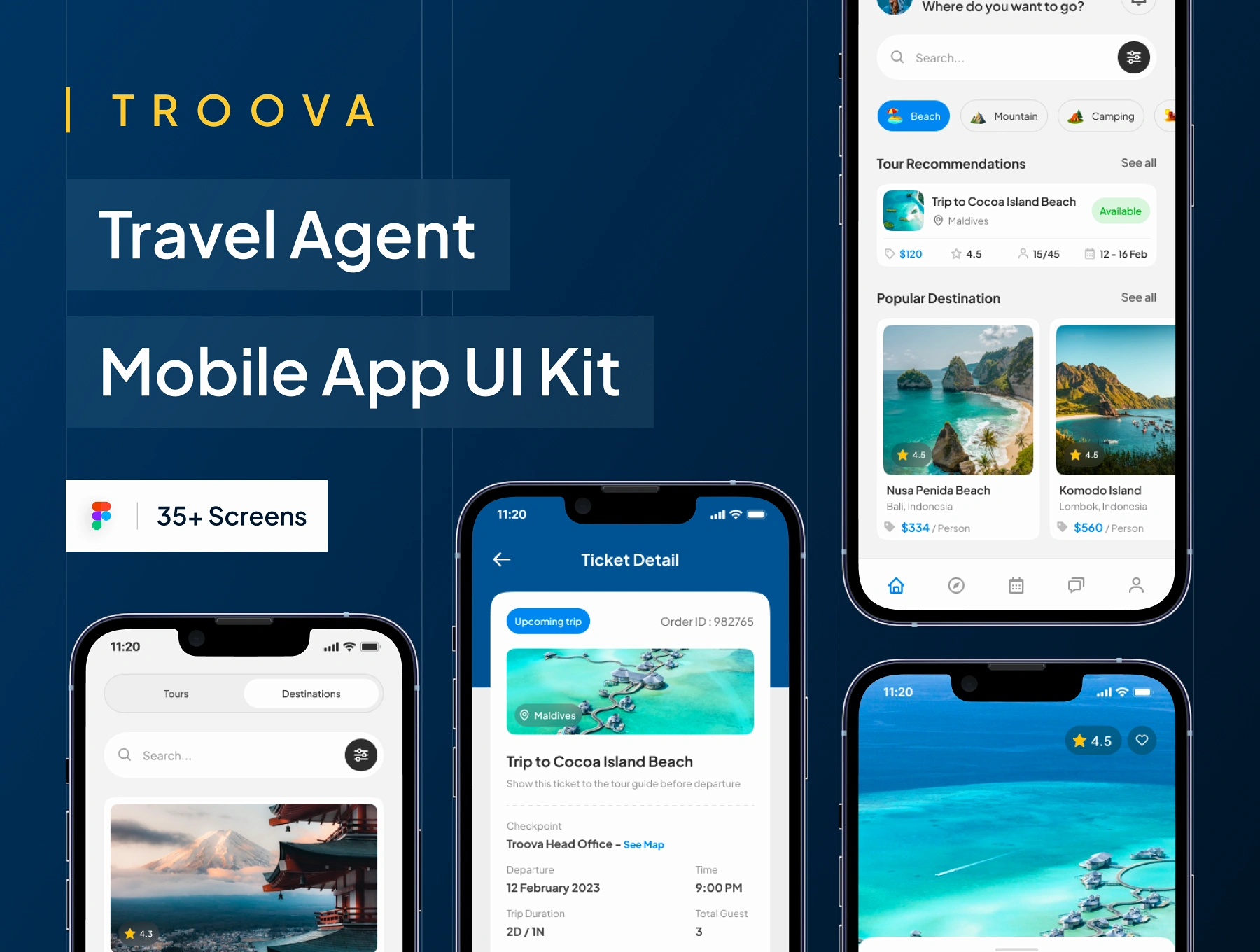 [VIP] TROOVA: Travel Agent Mobile App UI Kit