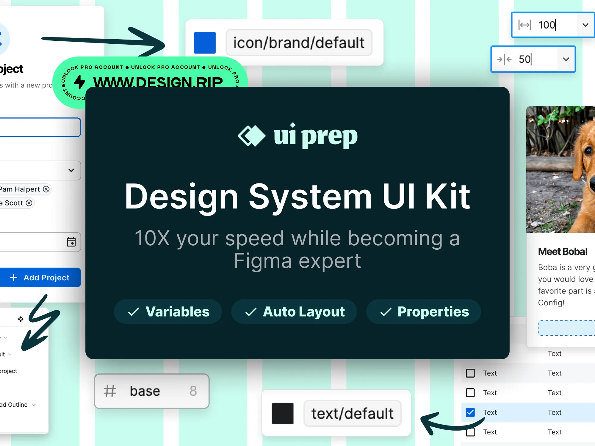 [$] UI Prep: Design System UI Kit for Figma v8.0