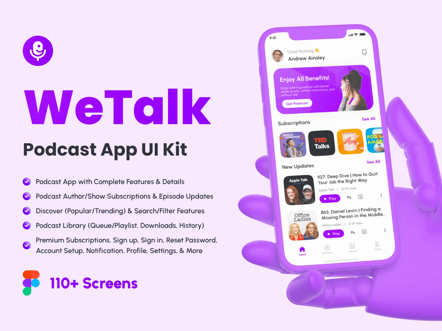[VIP] WeTalk: Podcast App UI Kit