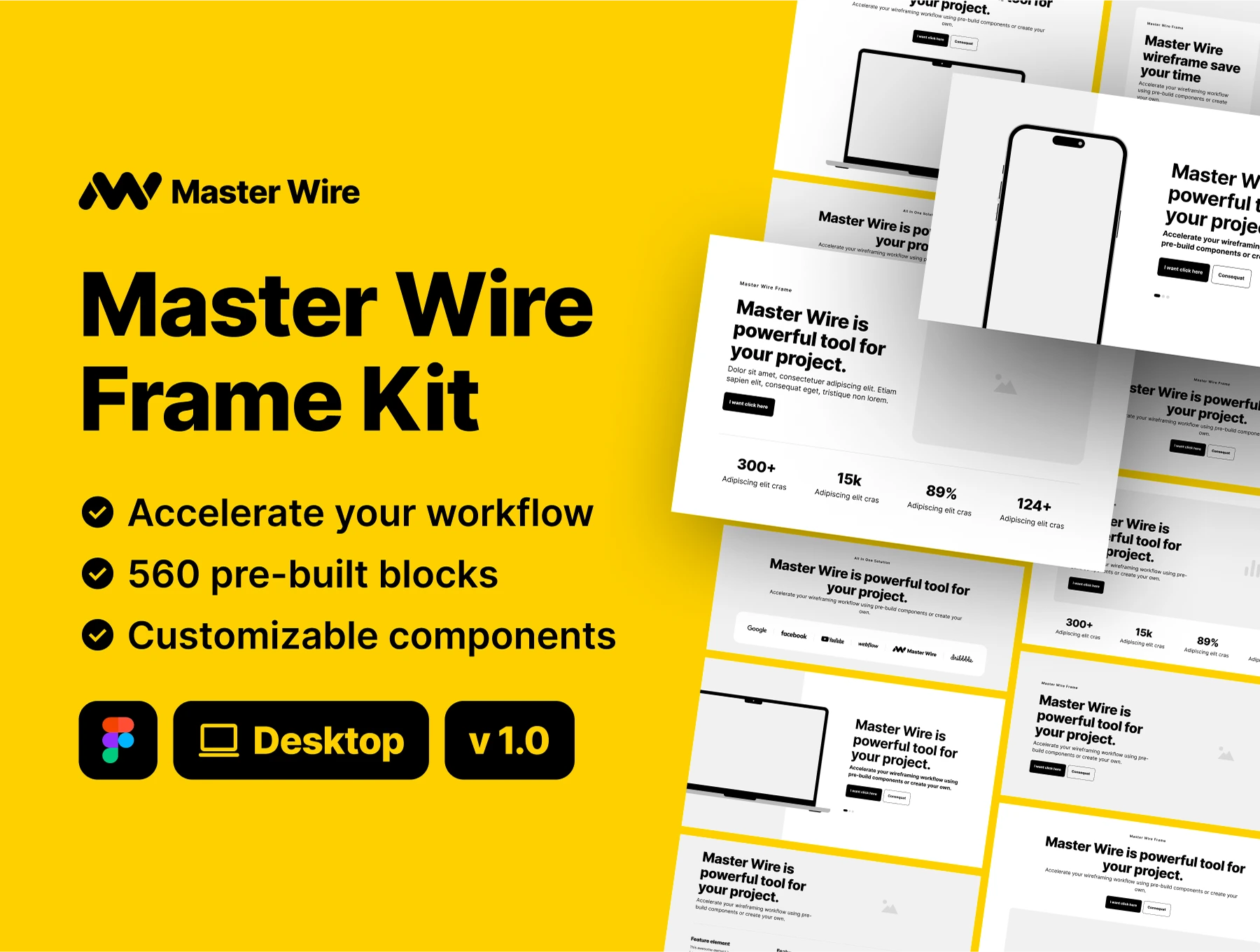 [VIP] Wireframe Kit: Master Wire Desktop v1.0