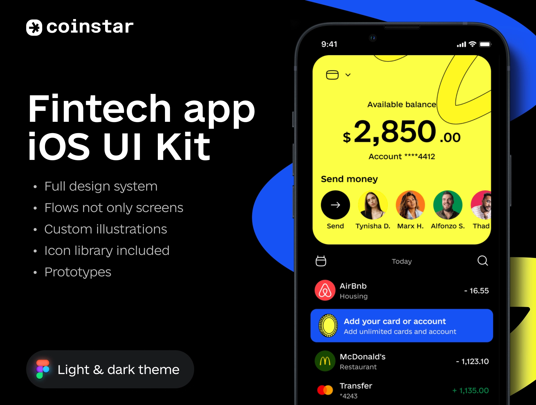 [$] Coinstar: Finance Mobile App UI Kit
