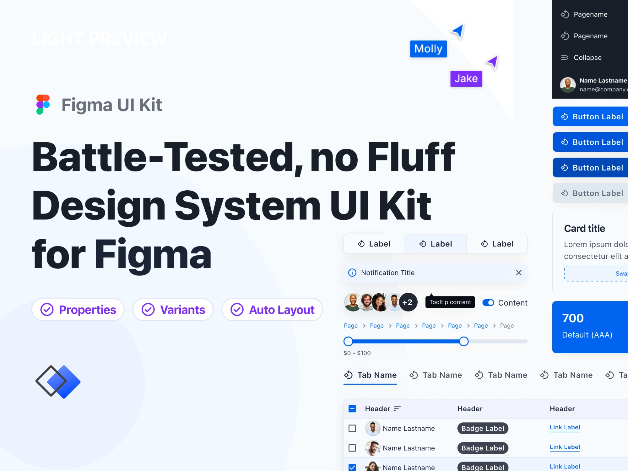 [$] UI Prep: Design System UI Kit for Figma 7.0